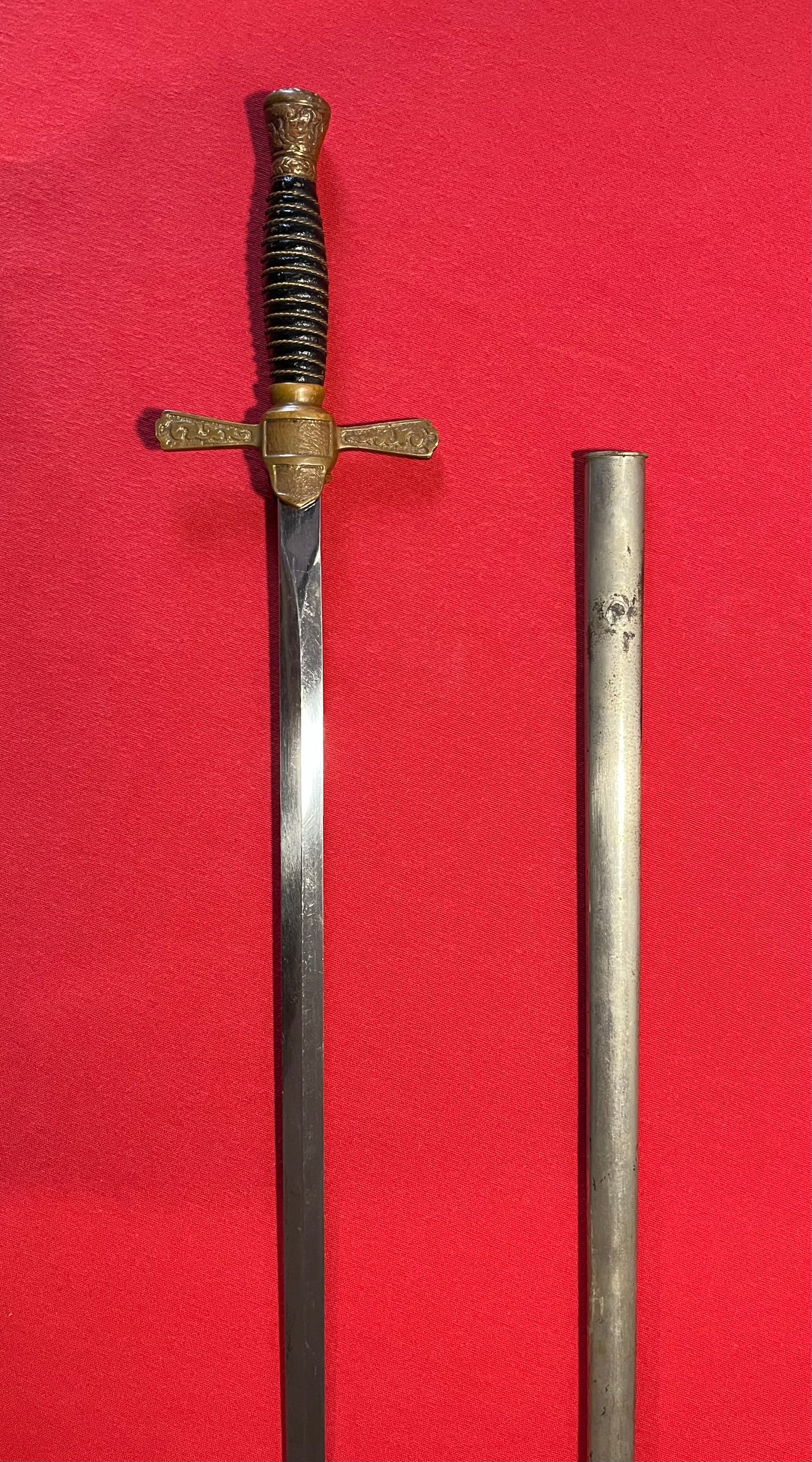 U.S. 1880's Cadet Sword & Scabbard / Indian War Era