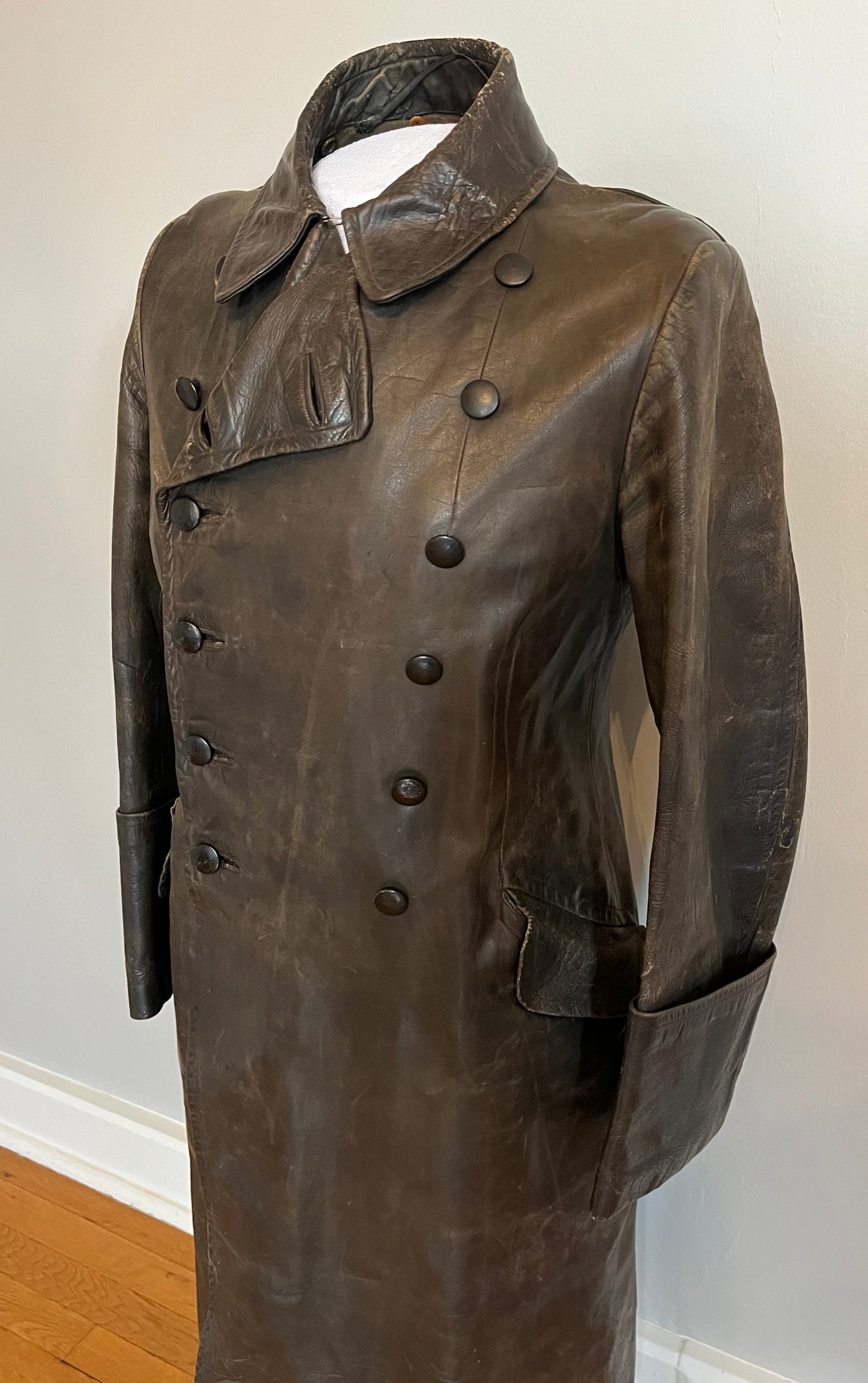 Authentic WW2 German Officers Leather Greatcoat / Overcoat