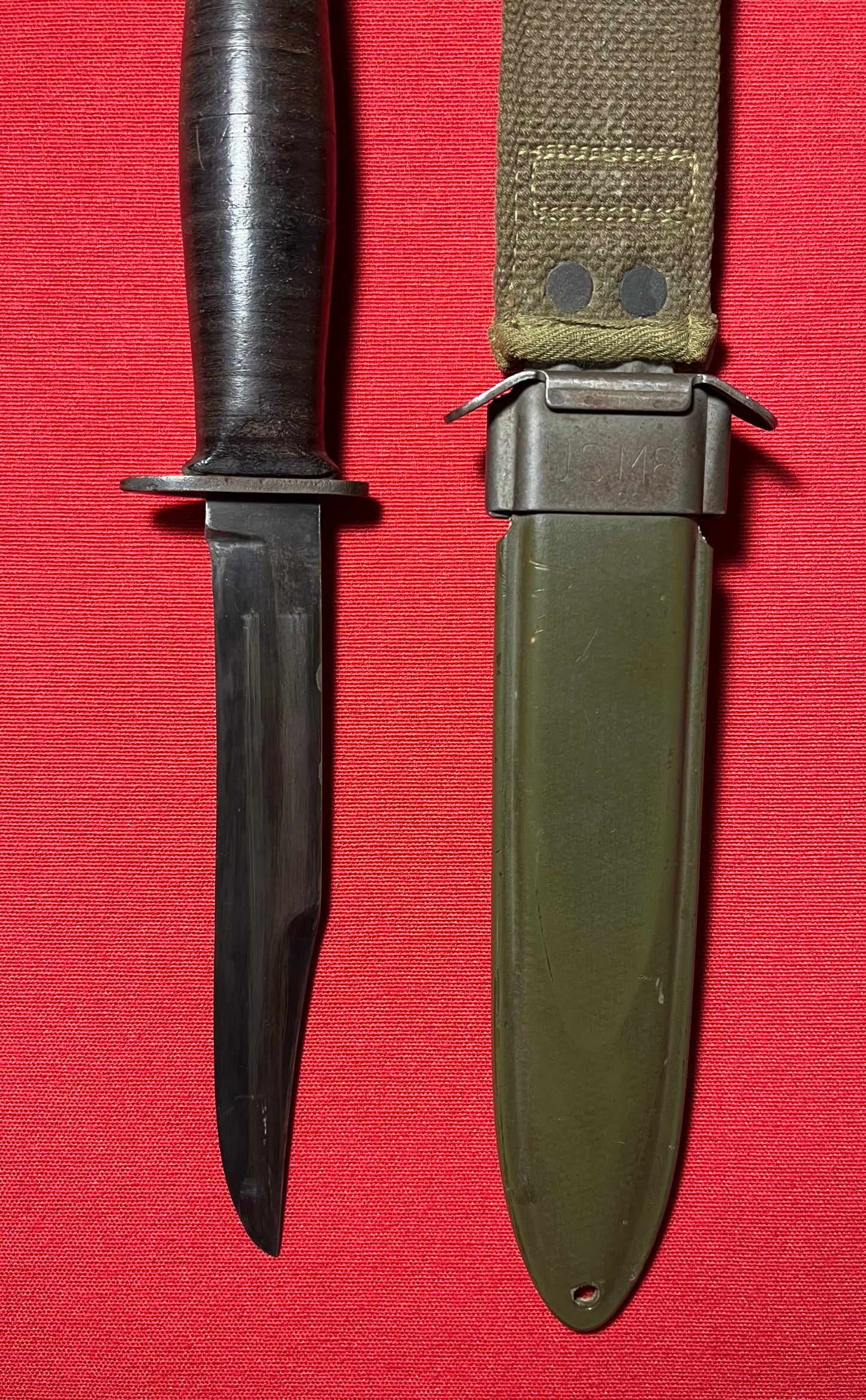 WW2 U.S. M3 Fighting Knife by Aerial with M8 Scabbard