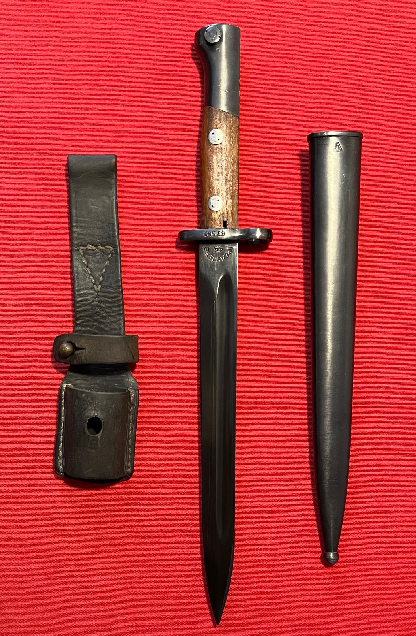 Yugo Yugoslavian M48 K98 Mauser Bayonet & Scabbard with Frog