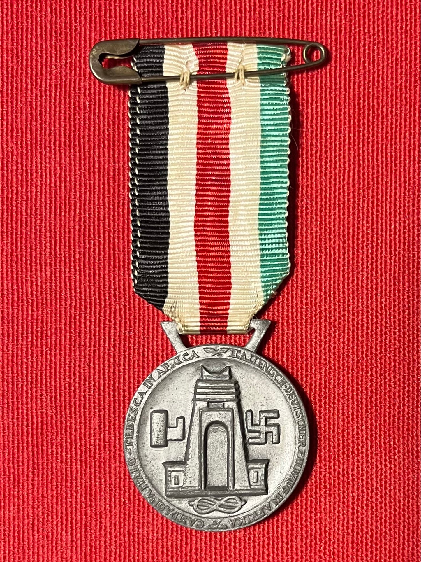 WW2 ITALIAN & GERMAN NORTH AFRICAN CAMPAIGN MEDAL BY LORIOLI OF MILAN