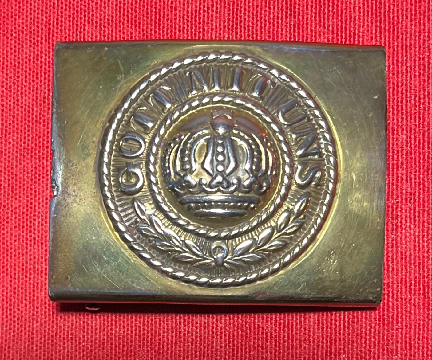 Authentic WWI German Prussian Belt Buckle "Gott Mit Uns" God Is With Us