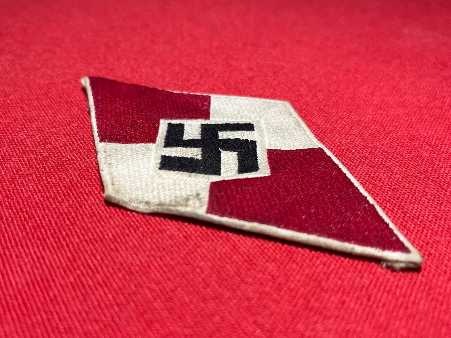 Original WWII German NSDAP Hitler Youth Sleeve DIAMOND (HJ-Stoffabzeichen)