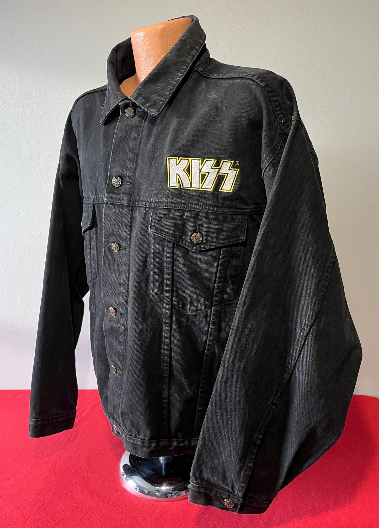 90's Vintage - Kiss Concert Tour Jean Jacket / Denim XL