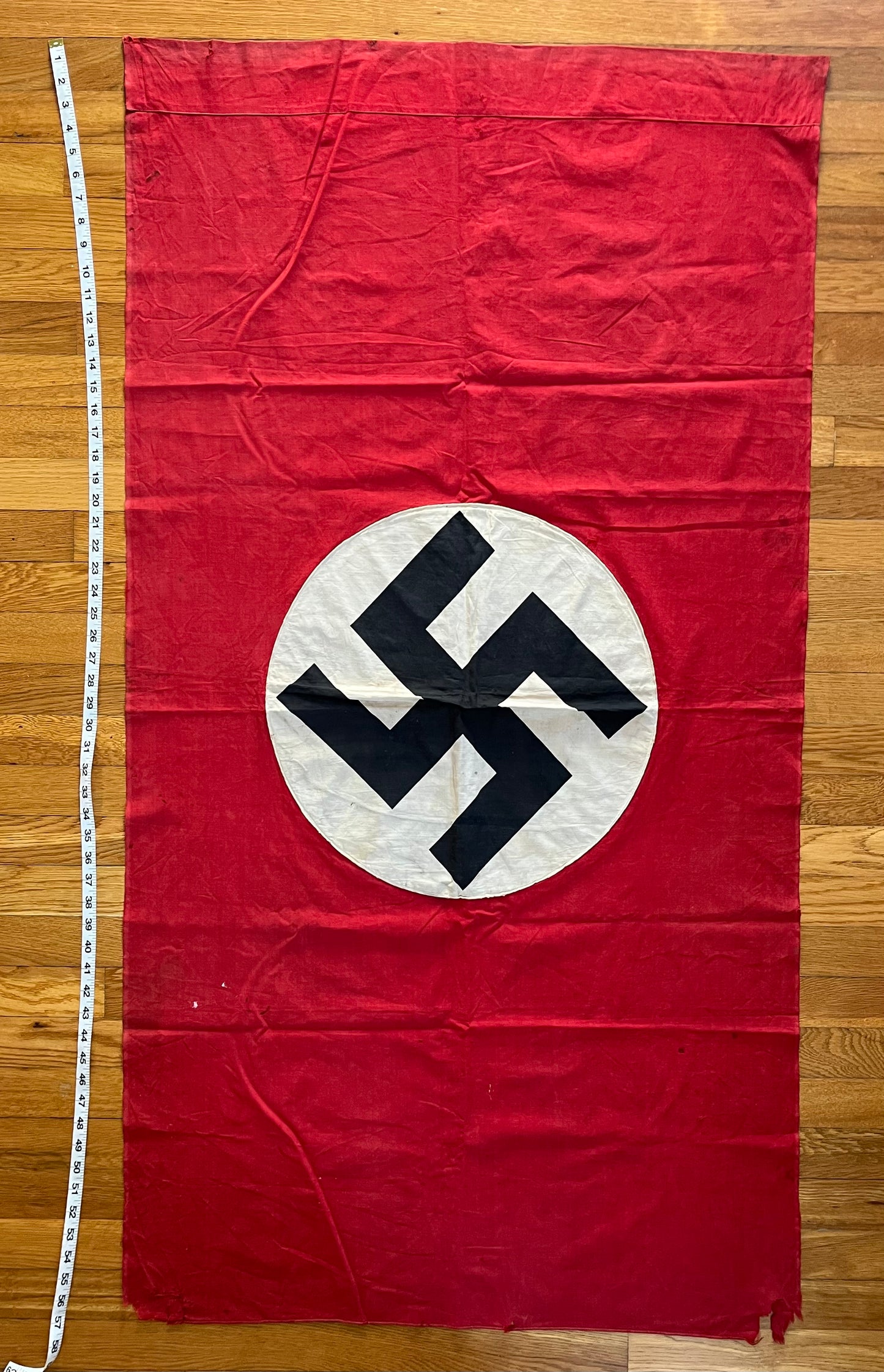 Original WW2 German Flag Banner Type (Large) Double Sided 4 FT 9 IN