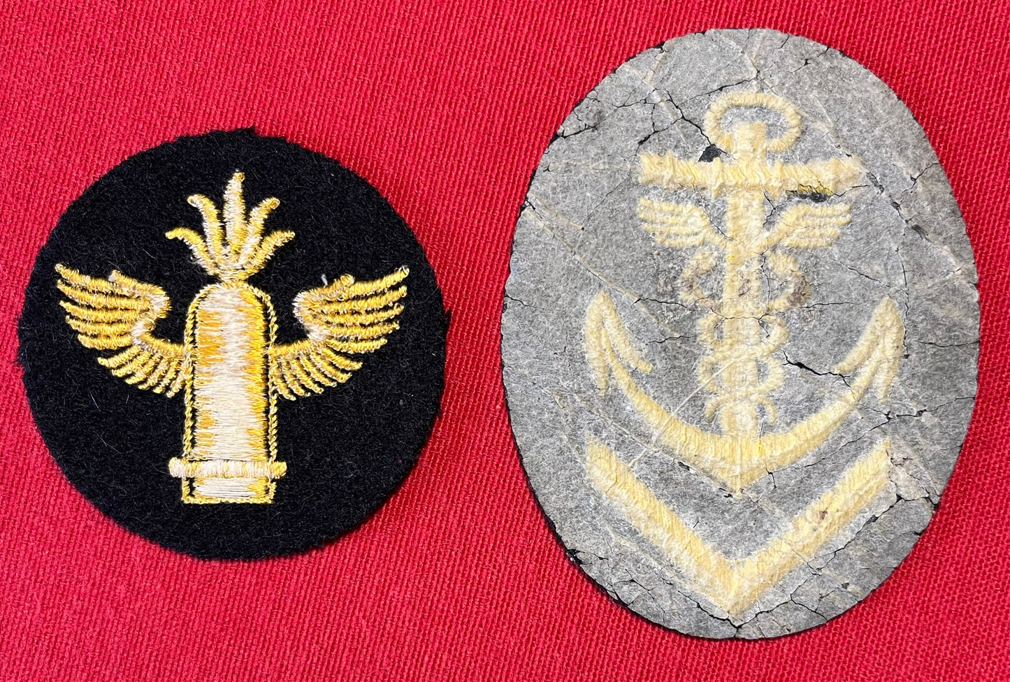 WW2 German Kriegsmarine (NAVY) Costal Artillery and Senior NCO Patch’s