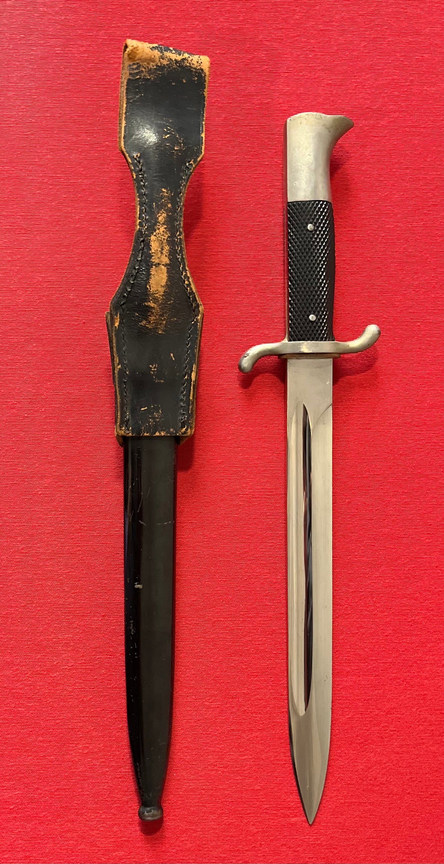 WW2 German Fire Police Dress Dagger & Scabbard with Frog