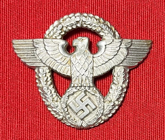 Original WW2 German NSDAP (NAZI PARTY) POLICE VISOR CAP EAGLE / Maker F.K.S