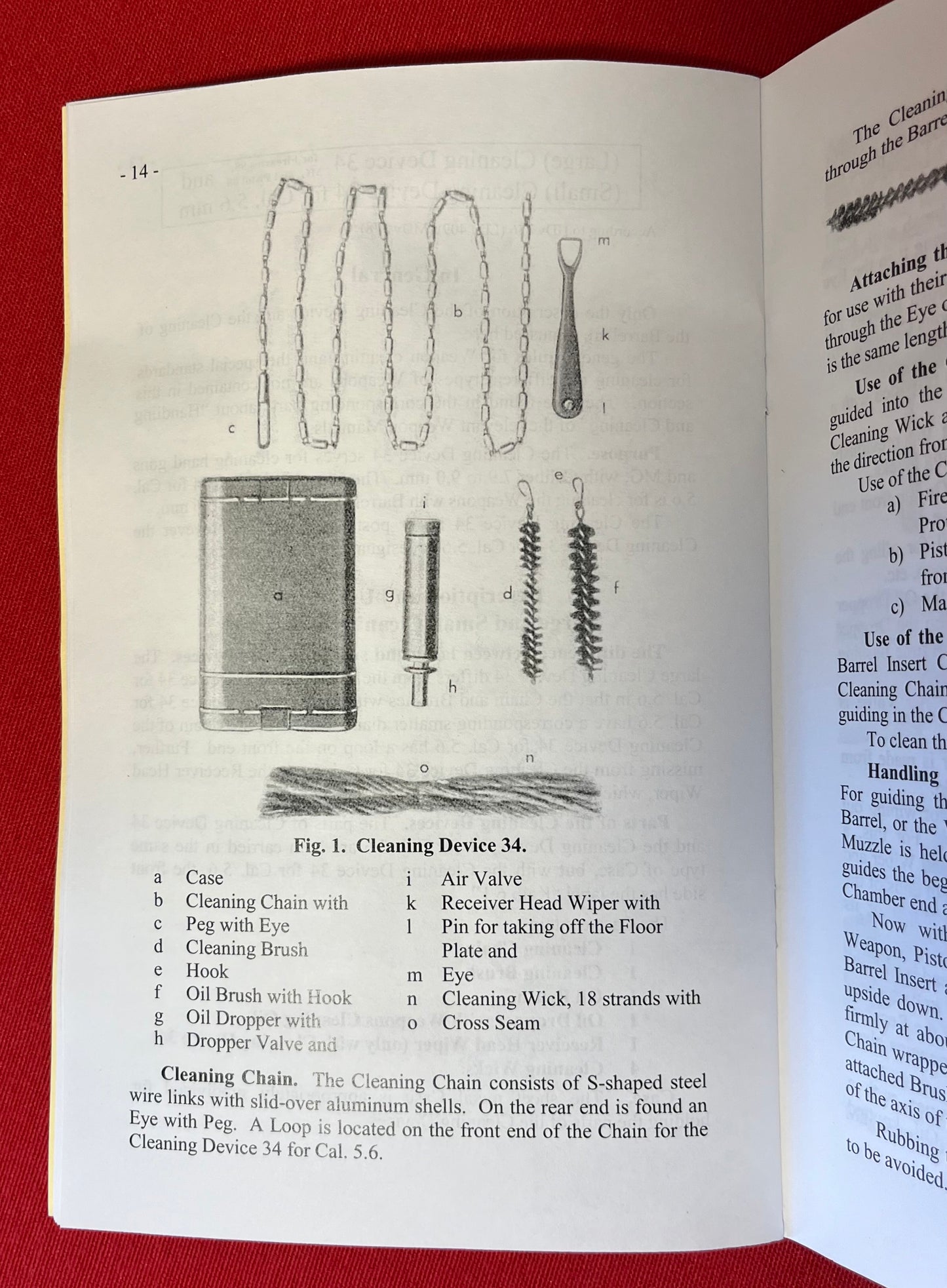 WW2 German K98 Mauser Rifle Cleaning Kit & Translated Technical Manual