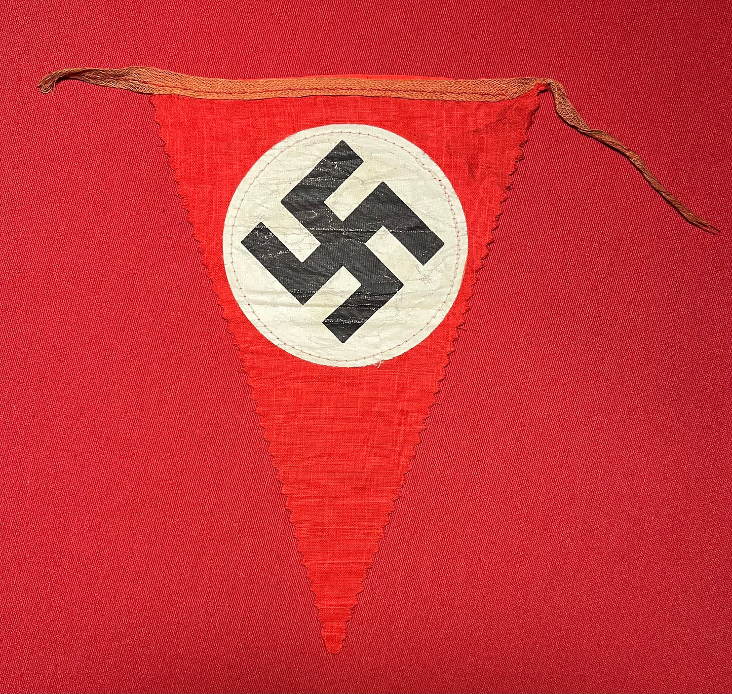 WWII Era German NSDAP (Nazi Party) Cloth Parade Pennant Type Flag