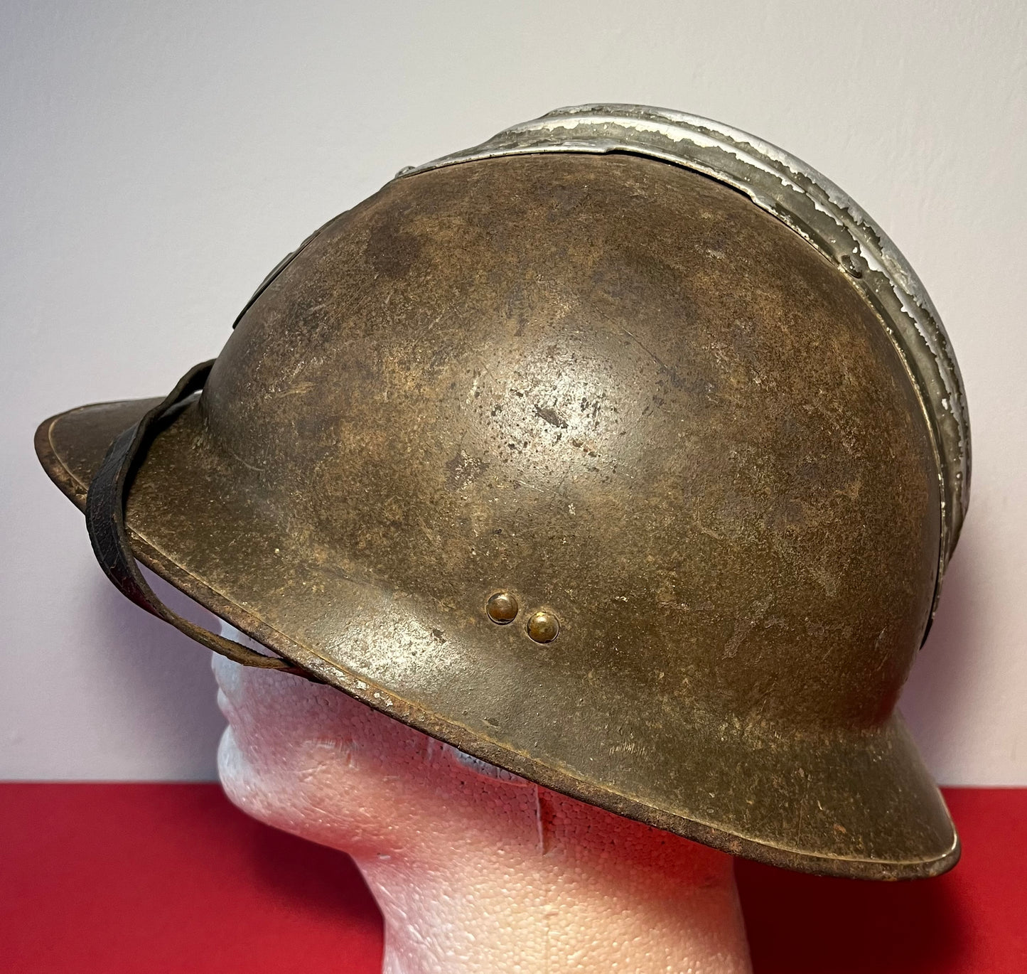 Original WWII French M1926 Adrian Engineer Helmet