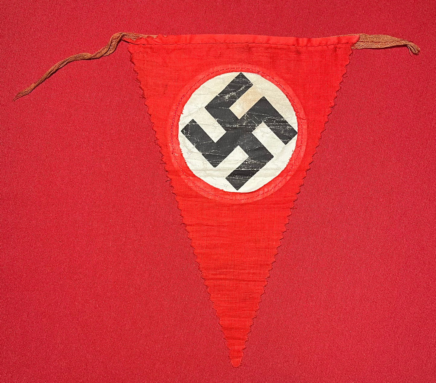 WWII Era German NSDAP (Nazi Party) Cloth Parade Pennant Type Flag