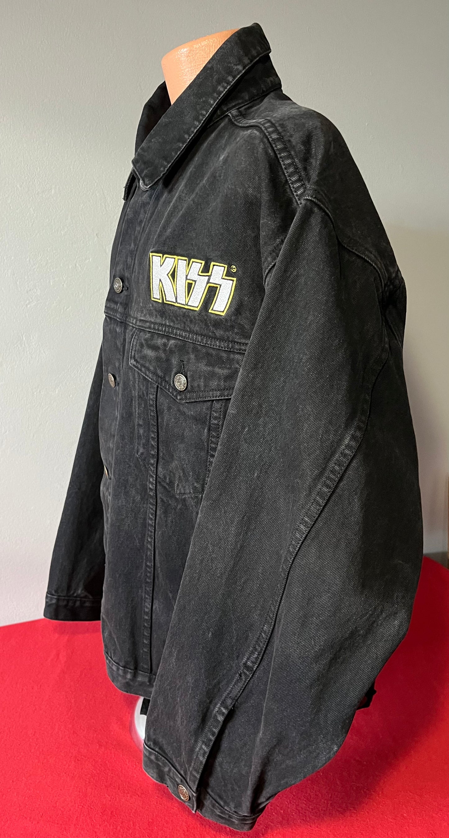 90's Vintage - Kiss Concert Tour Jean Jacket / Denim XL