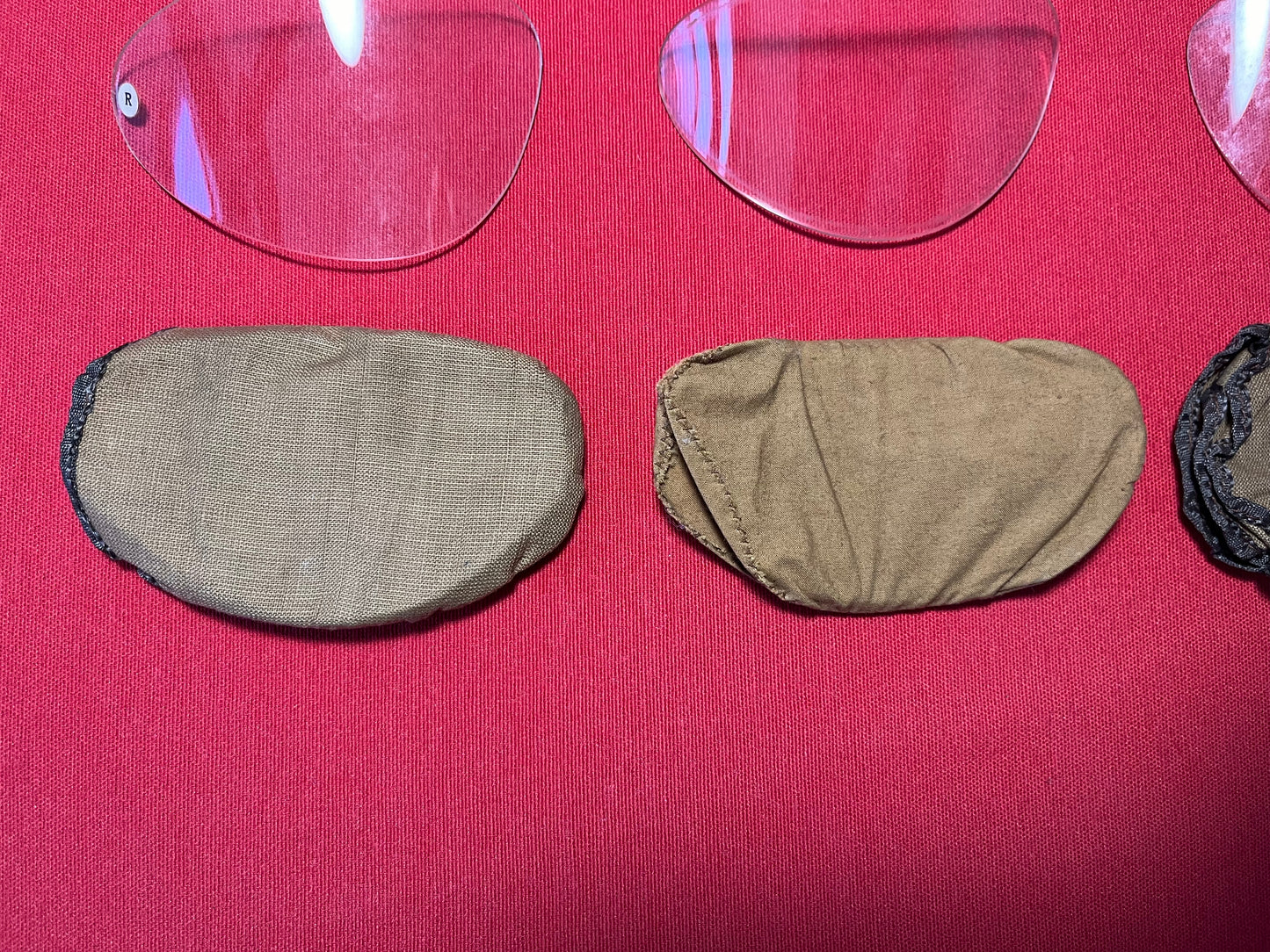 WW2 German Luftwaffe Pilot Goggle Replacement Lenses & Case