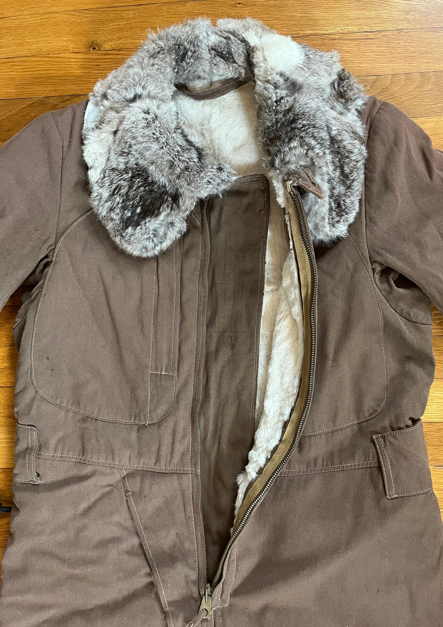 Rare WW2 Japanese Army Pilot's Winter Fur Lined Flight Suit