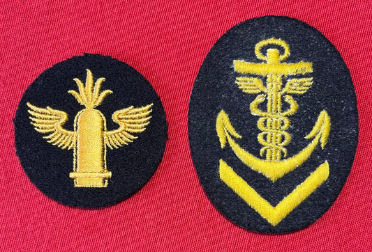 WW2 German Kriegsmarine (NAVY) Costal Artillery and Senior NCO Patch’s