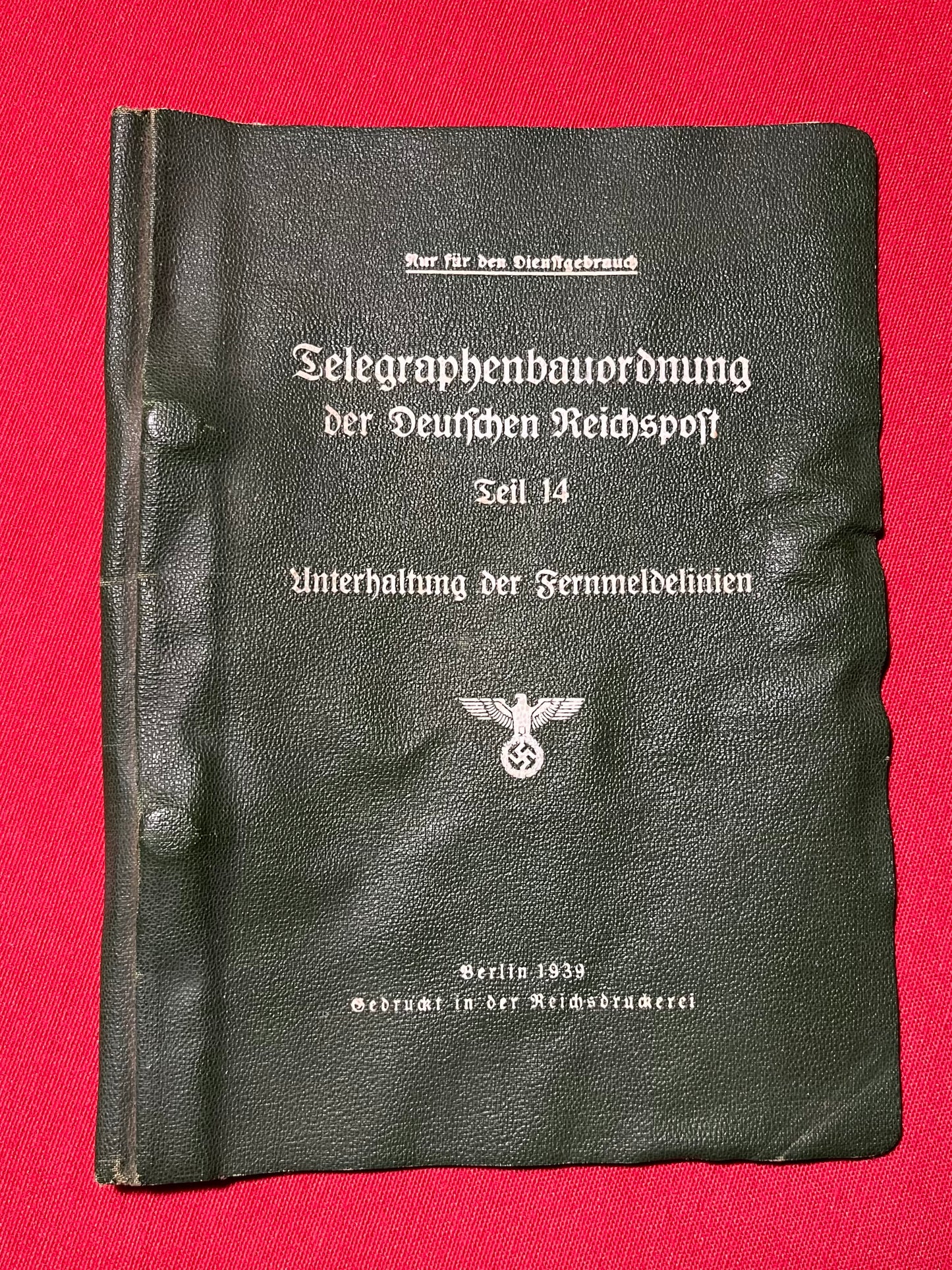 Original WW2 German (Reichspost) Postal Service Worker's Notebook