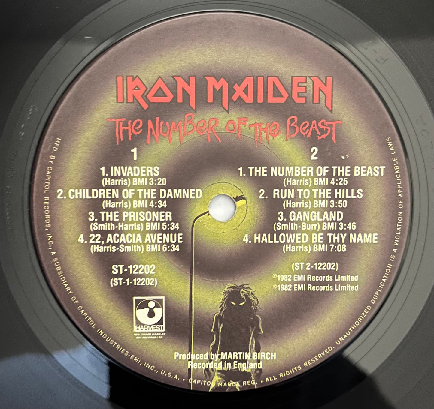 Iron Maiden - The Number Of The Beast / Vinyl LP / 1982 OG ST-12202