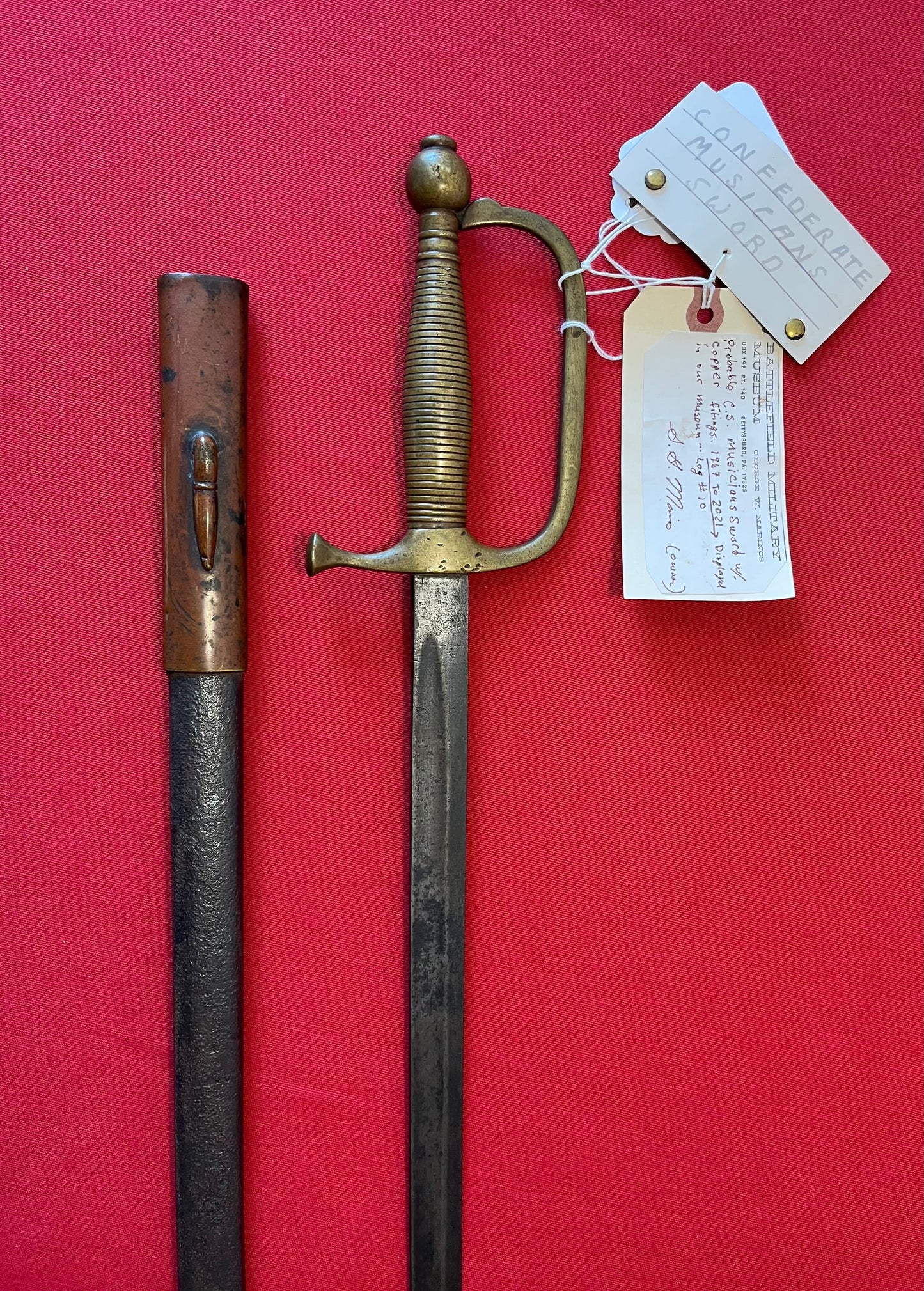 Rare / Confederate Musicians Sword by Boyle & Gamble / Battlefield M. Gettysburg