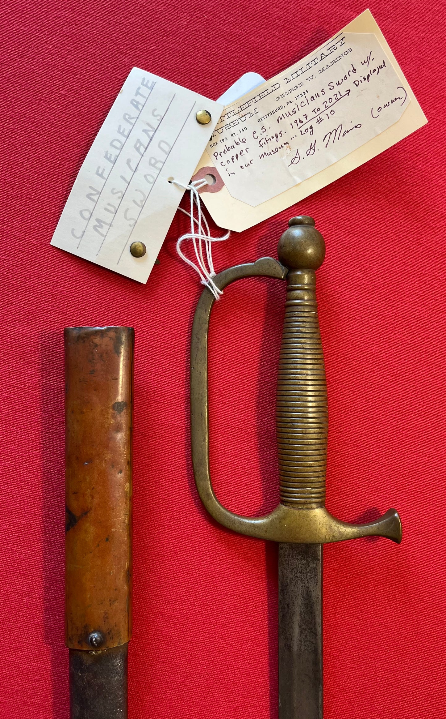 Rare / Confederate Musicians Sword by Boyle & Gamble / Battlefield M. Gettysburg