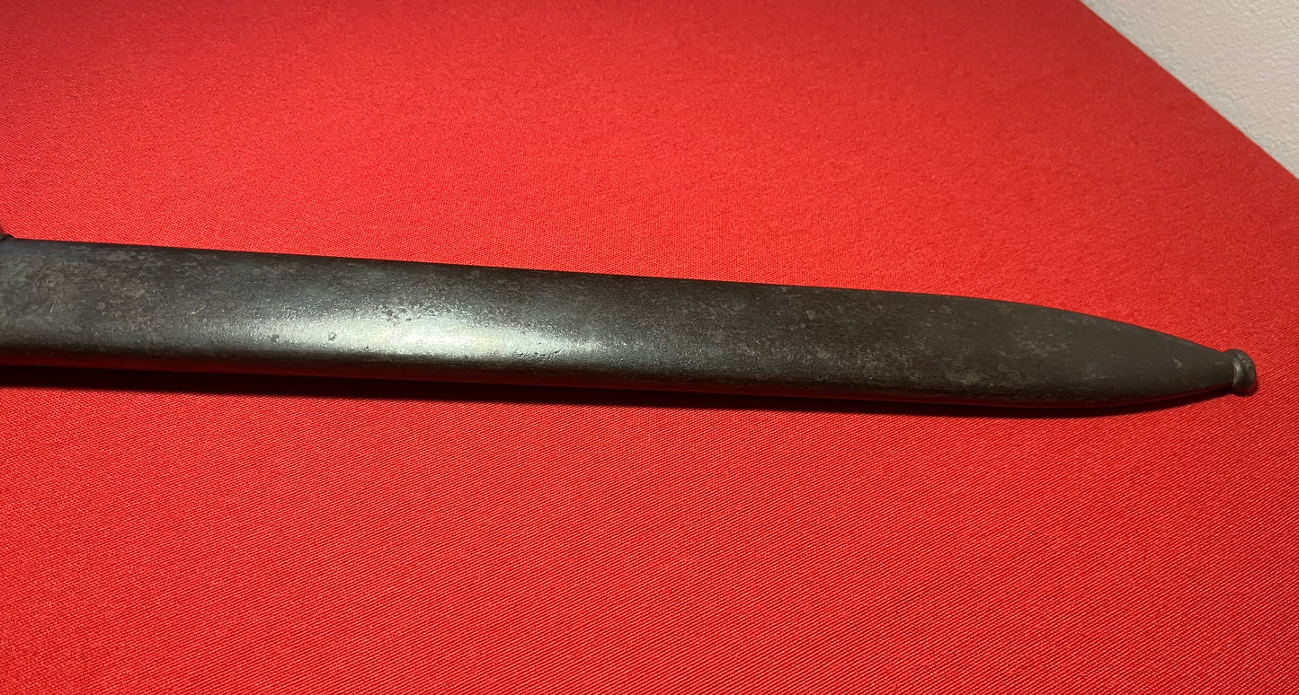 WW1 GERMAN M1898 98/05 "High Ear" Sawback Butcher Bayonet & Scabbard by V.C Shilling