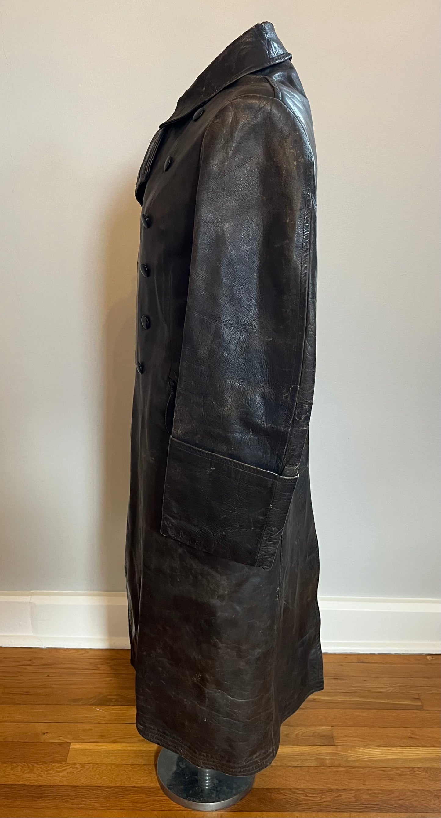 Authentic WW2 German Officers Leather Greatcoat / Overcoat