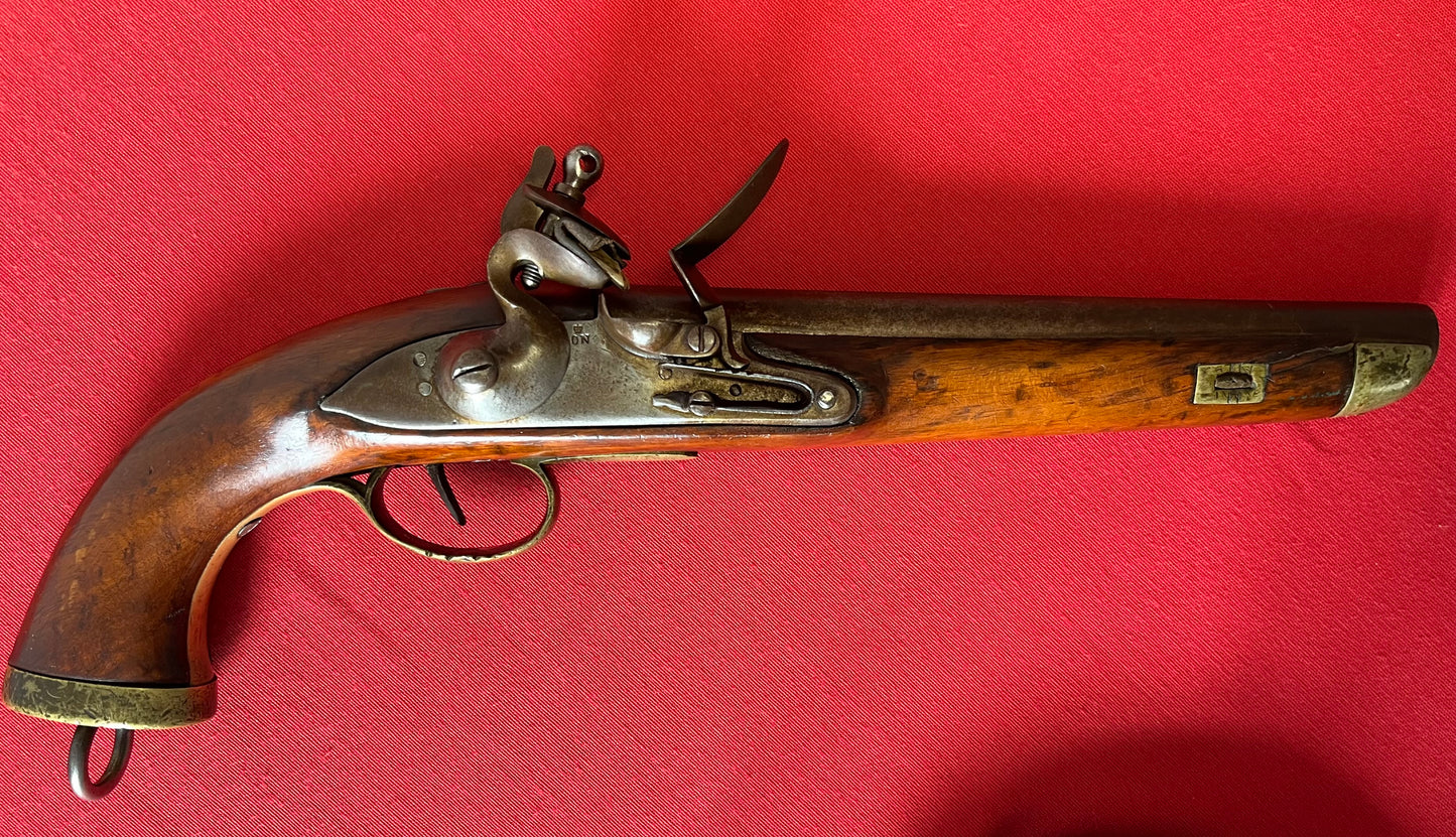 DUTCH Delft Nederlandse Antique FLINTLOCK Pistol .70 Caliber Naval Pistol