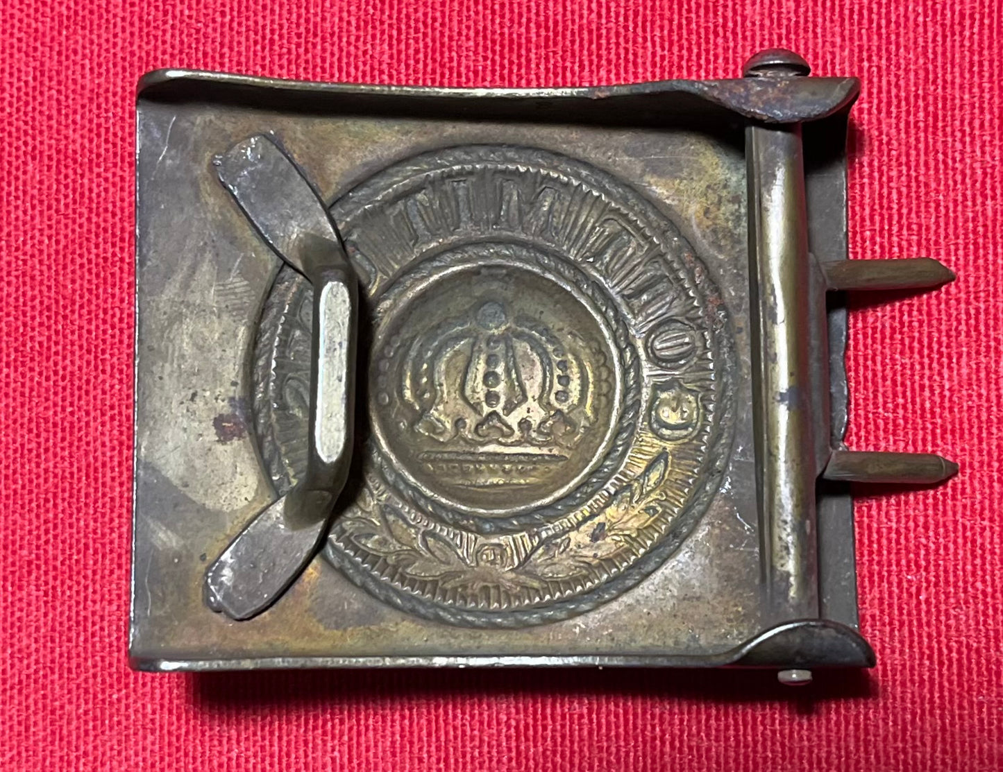 Authentic WWI German Prussian Belt Buckle "Gott Mit Uns" God Is With Us