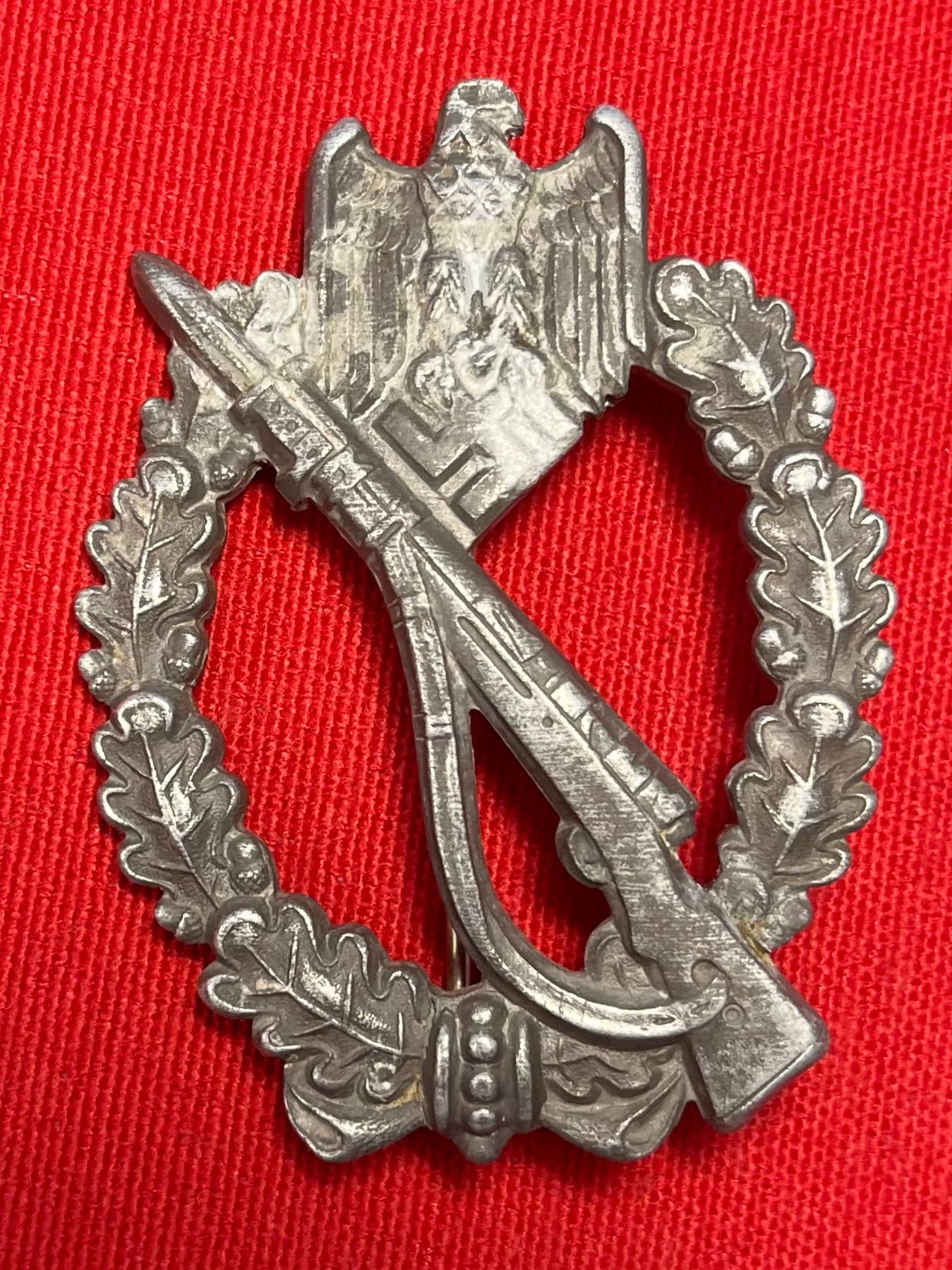 WW2 German Infantry Assault Badge “Rare” 3 Piece Maker Marked FLL