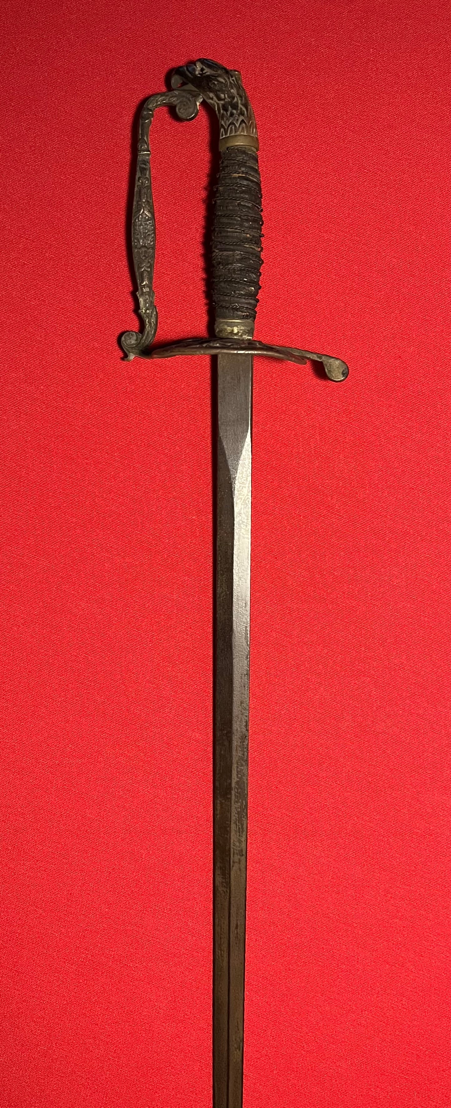 U.S Infantry Officers Eagle Head Sword 1830-1840 Battlefield M Museum Gettysburg