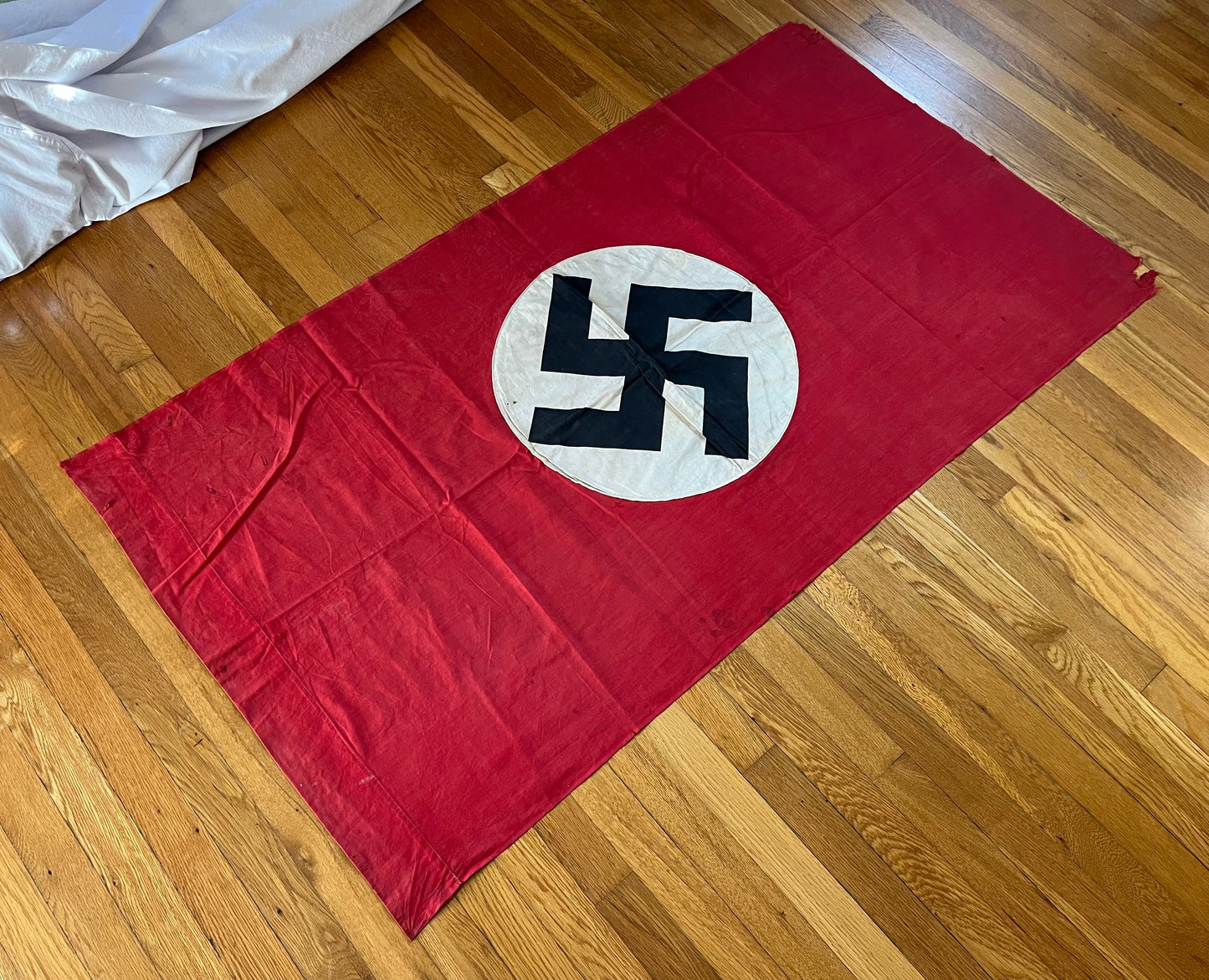 Original WW2 German Flag Banner Type (Large) Double Sided 4 FT 9 IN