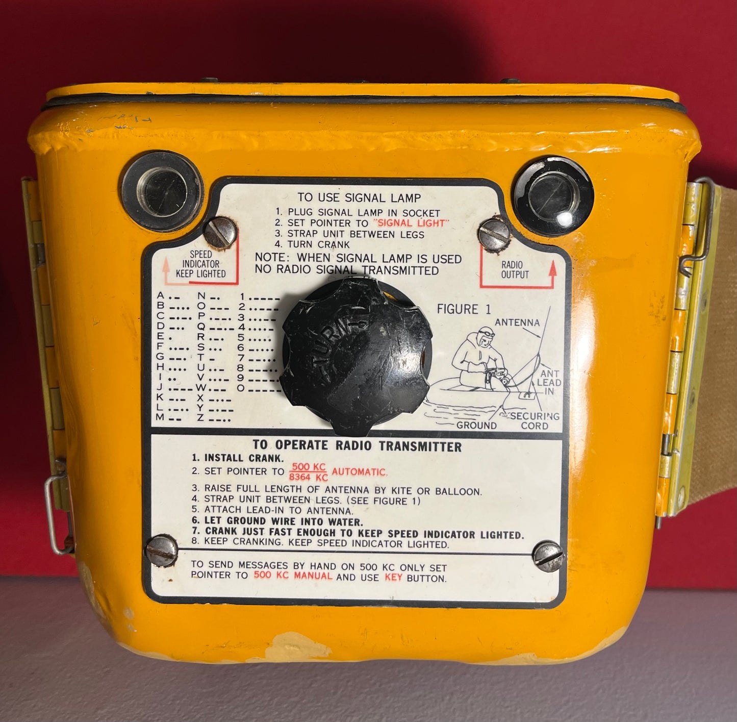 WW2 U.S Army Air Force USAAF “Gibson Girl” SCR-578 Survival Radio Transmitter Set