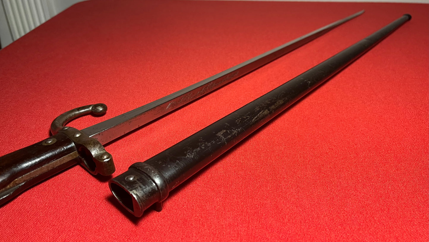 M1874 French Gras Bayonet with Matching Numbers Dated 1881