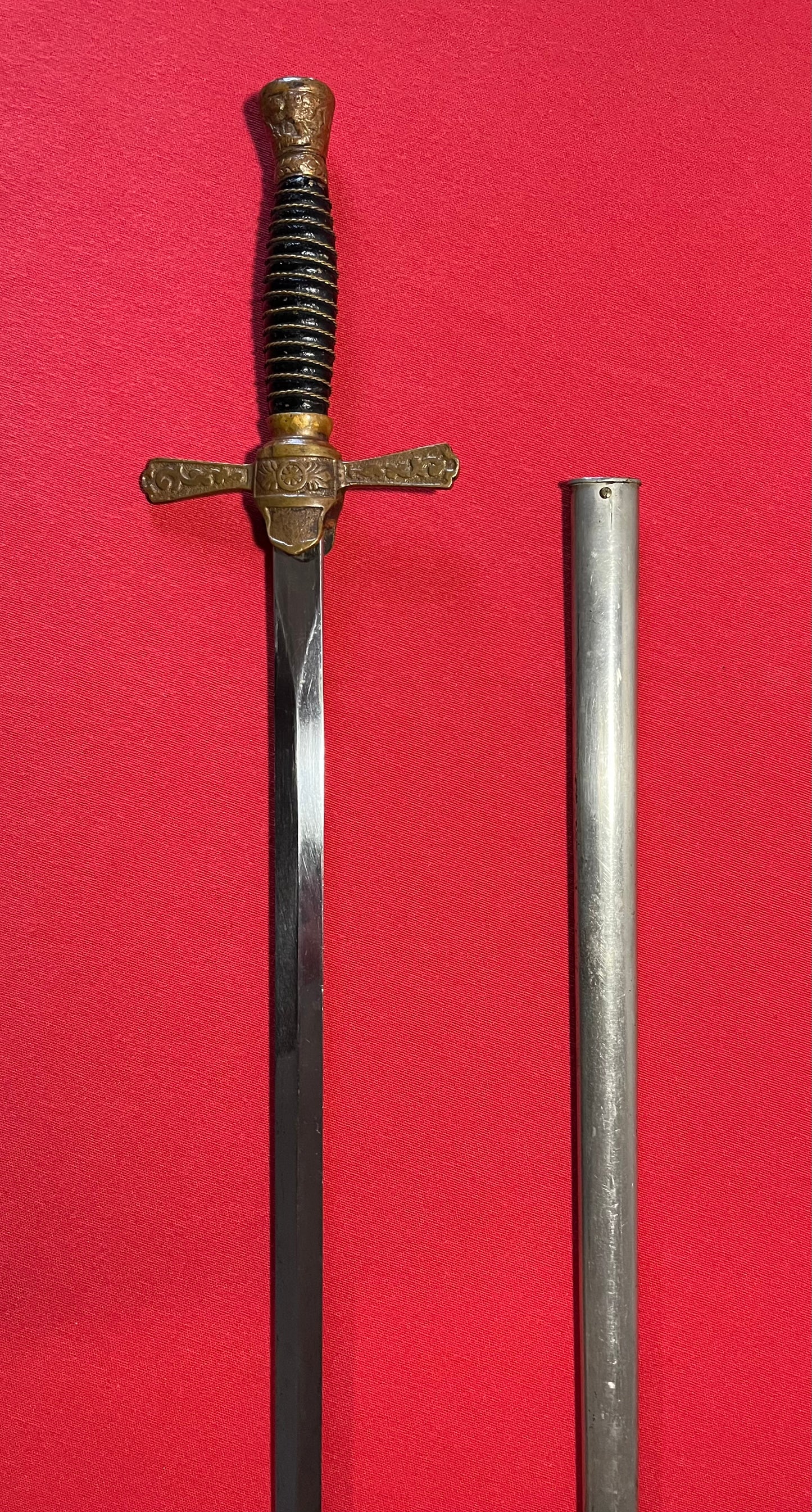 U.S. 1880's Cadet Sword & Scabbard / Indian War Era