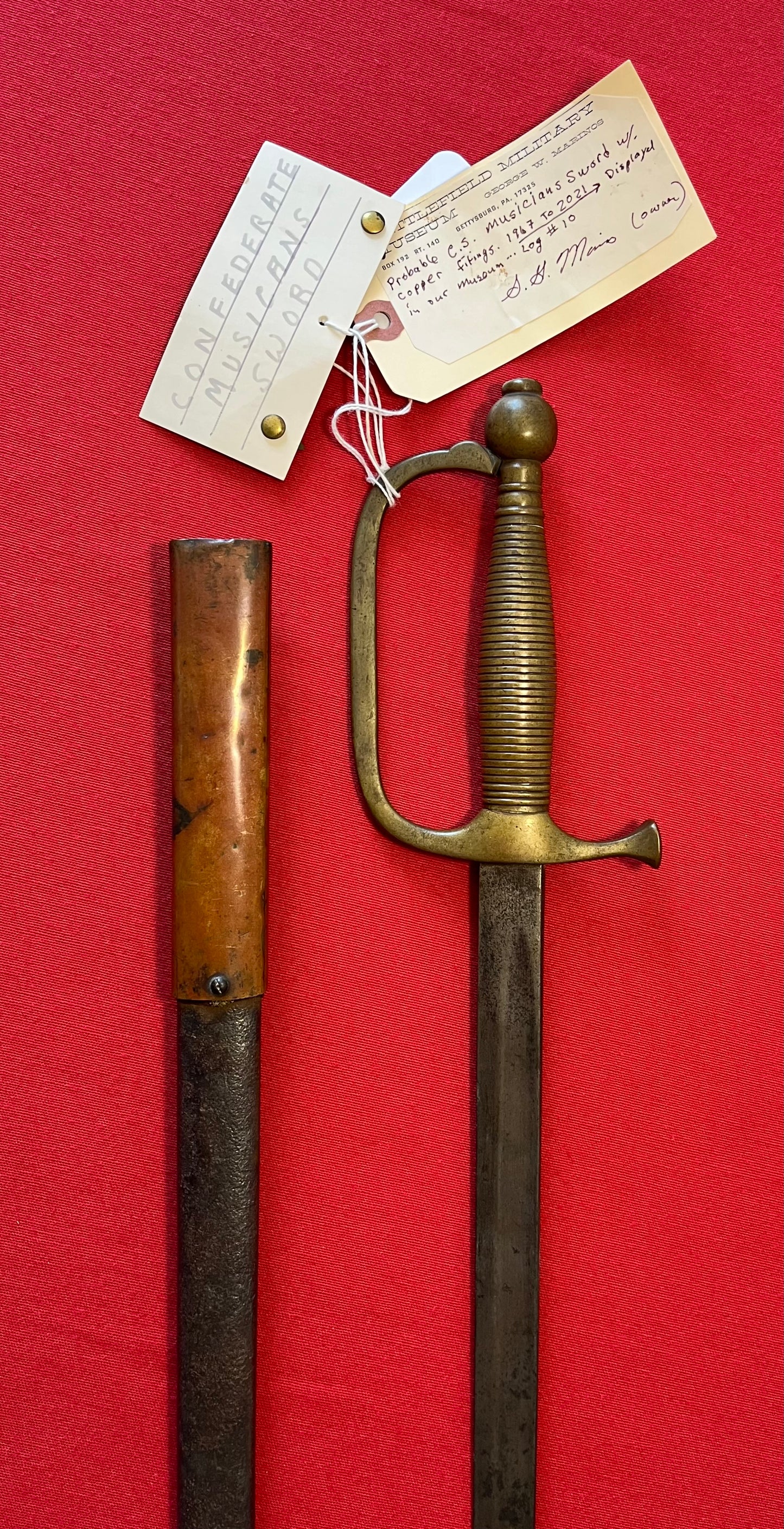 Rare / Confederate Musicians Sword by Boyle & Gamble / Battlefield M. Gettysburg