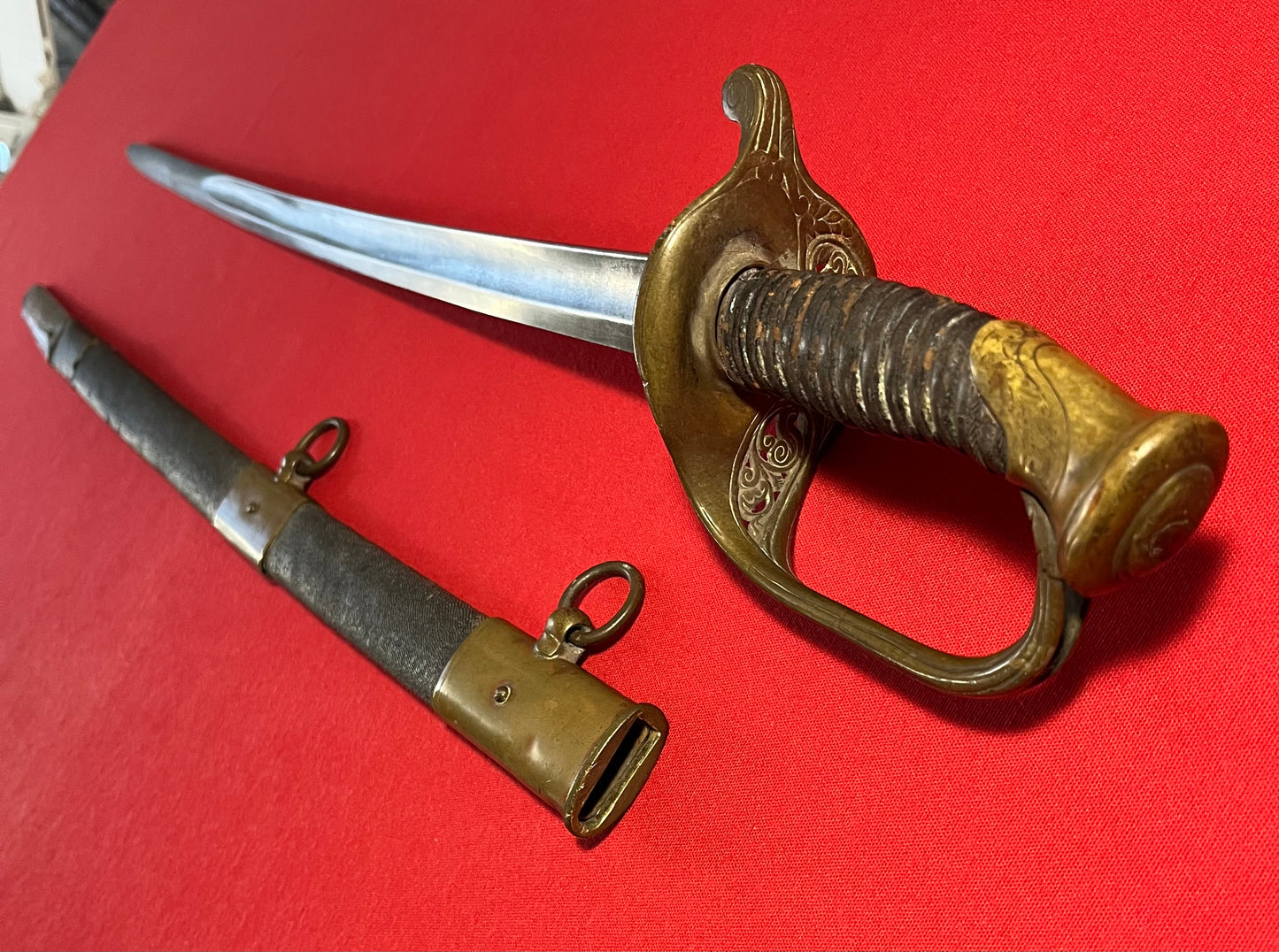 M1850 Civil War Foot Officer's Sword with Sharkskin Scabbard