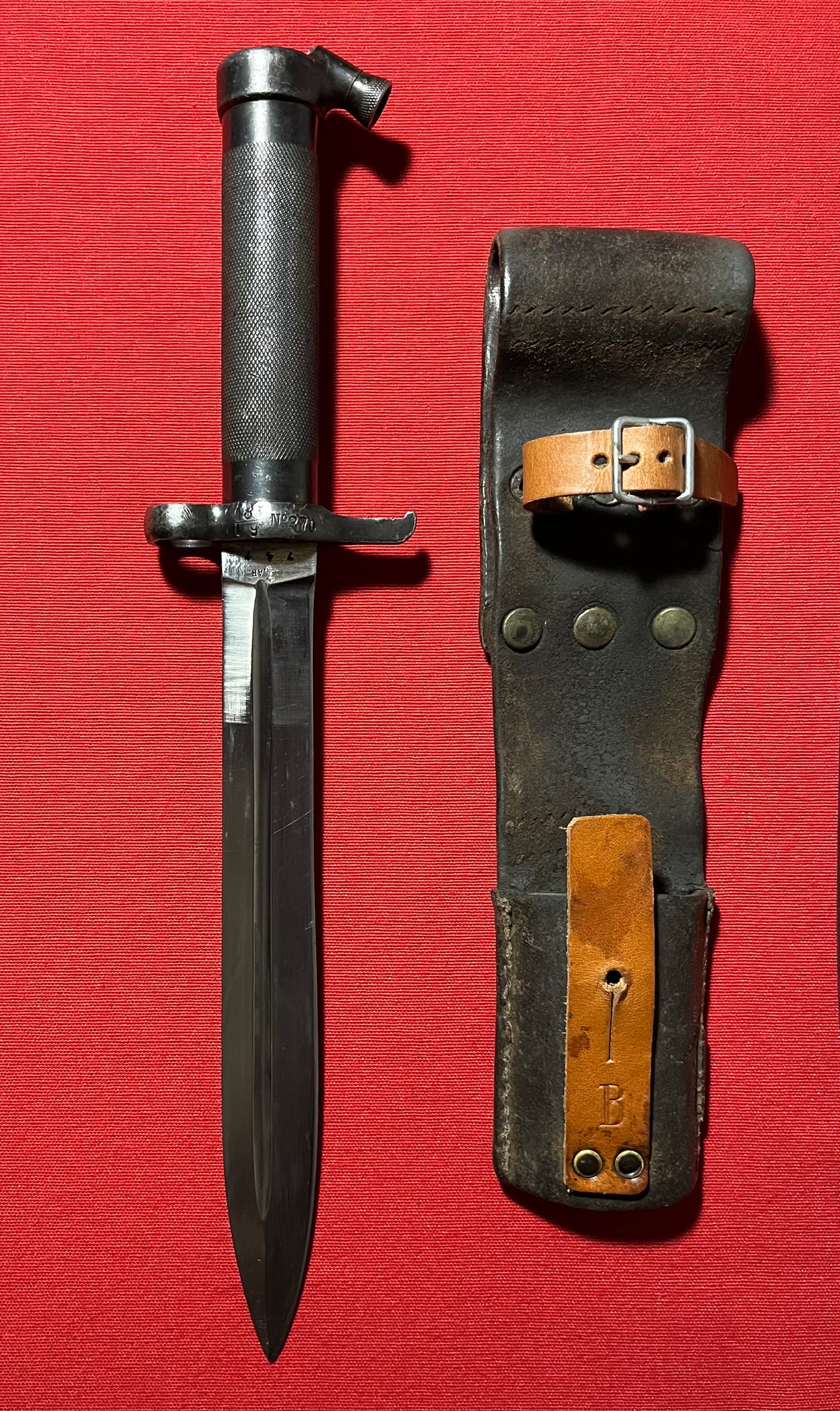 WW1 Era M1896 Swedish Mauser Bayonet Unit & Regiment Marked with Frog