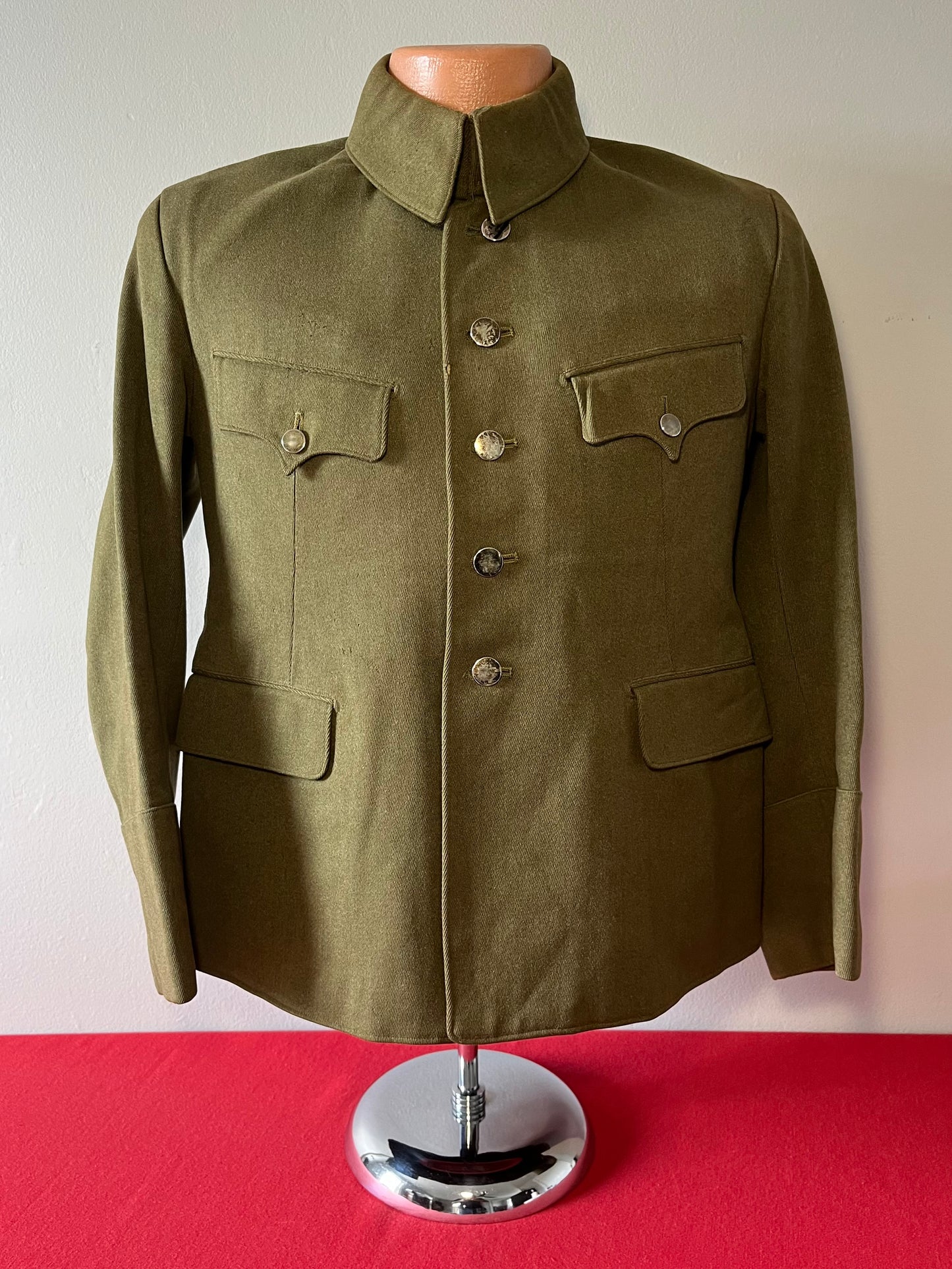 WW2 Japanese Army Uniform Tunic / Field Jacket with Note & Insignia Named