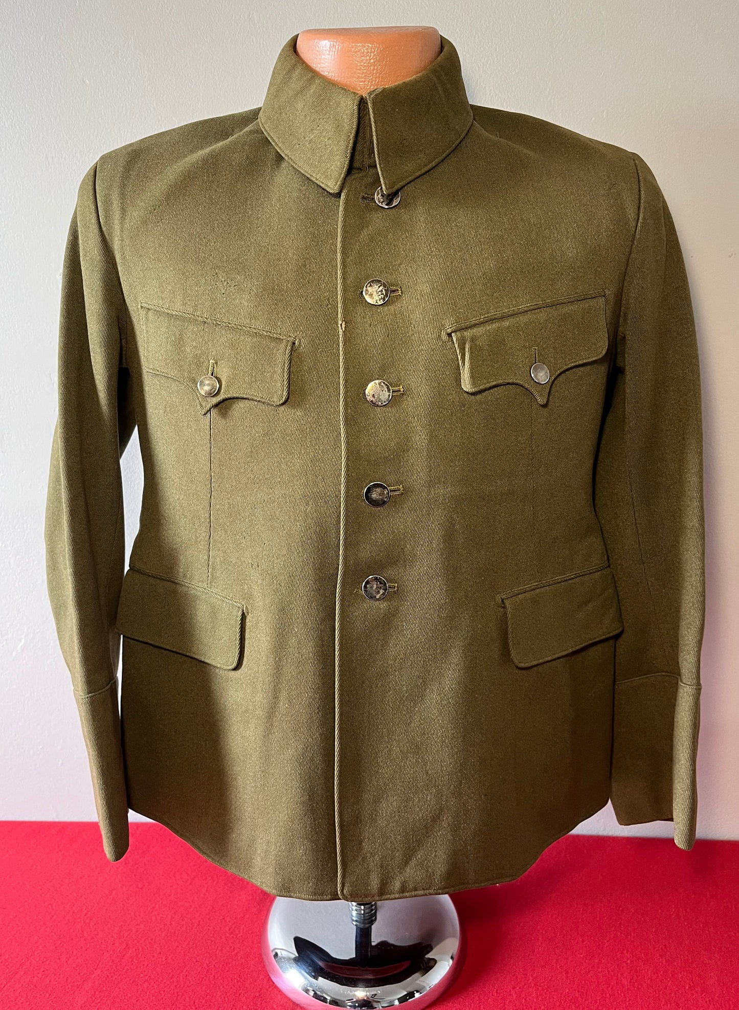 WW2 Japanese Army Uniform Tunic / Field Jacket with Note & Insignia Named