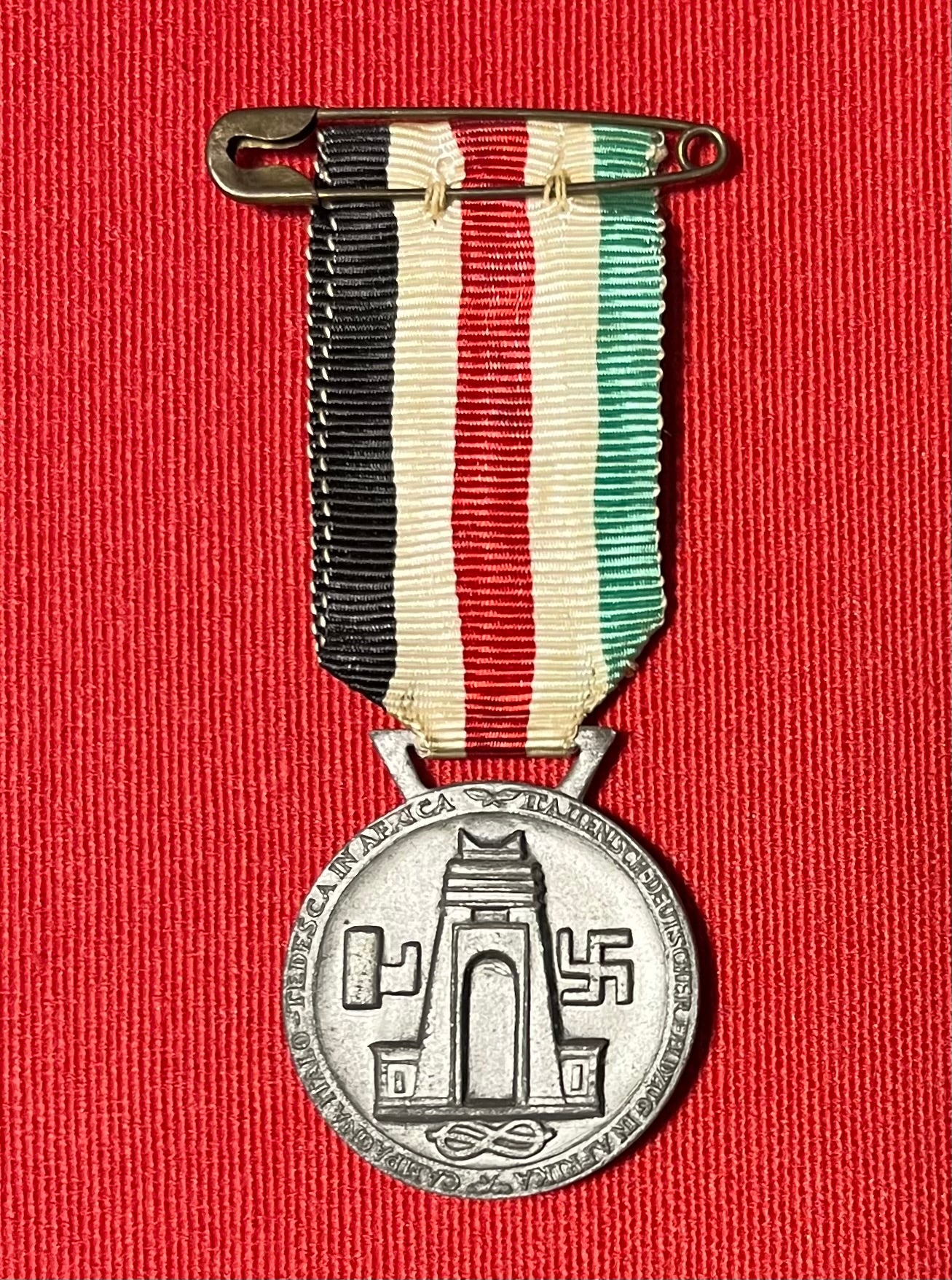 WW2 ITALIAN & GERMAN NORTH AFRICAN CAMPAIGN MEDAL BY LORIOLI OF MILAN