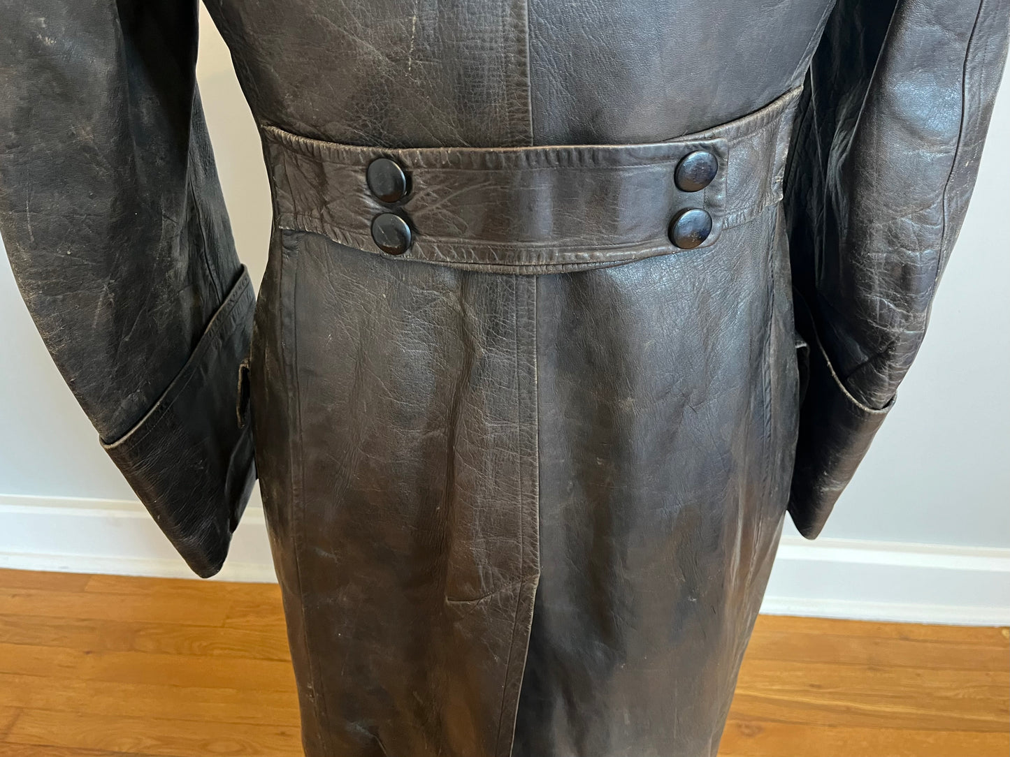 Authentic WW2 German Officers Leather Greatcoat / Overcoat