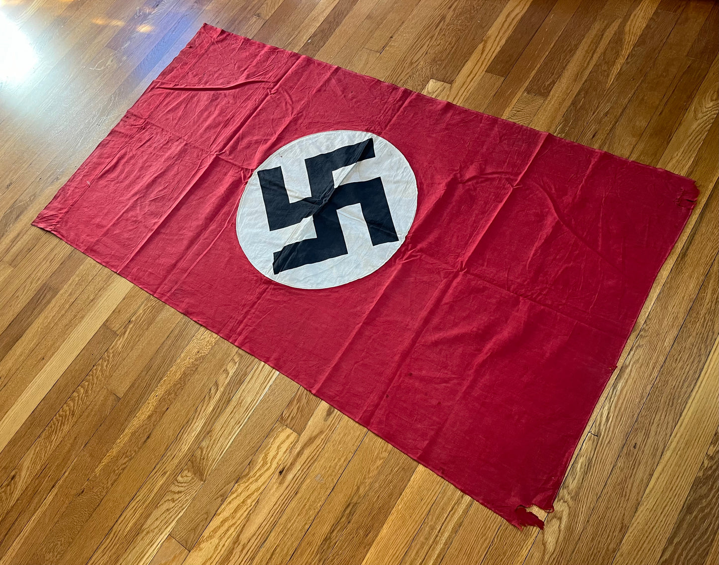 Original WW2 German Flag Banner Type (Large) Double Sided 4 FT 9 IN