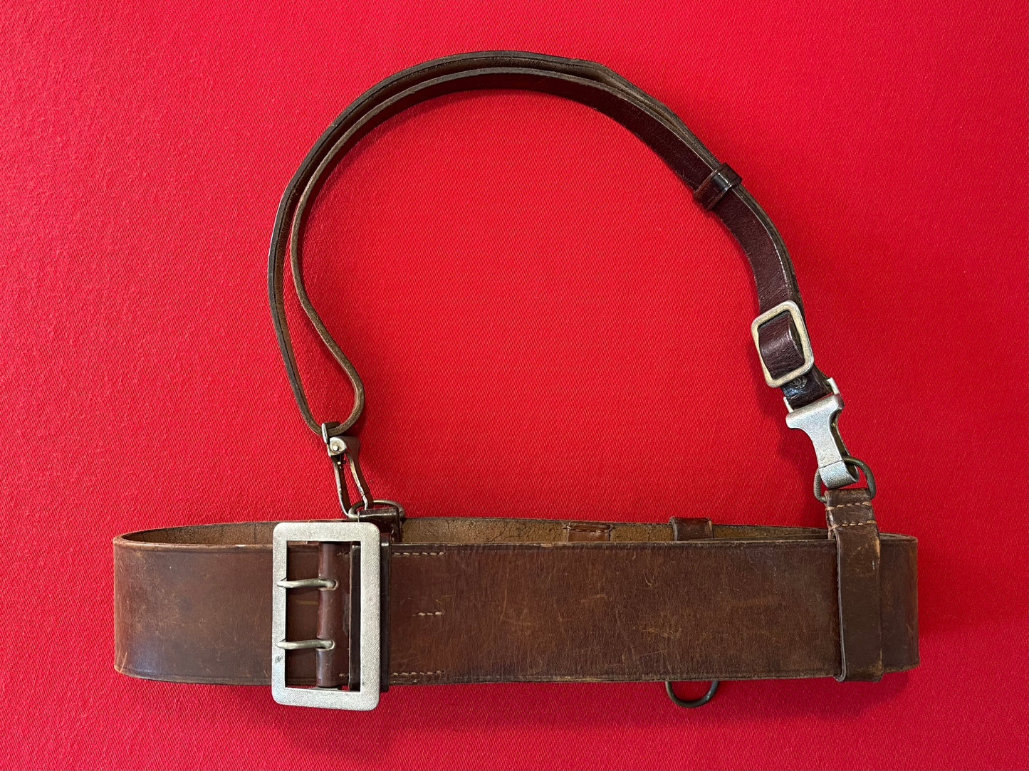 Authentic / WW2 German Political Leaders Belt & Cross Strap with Sword Hanger