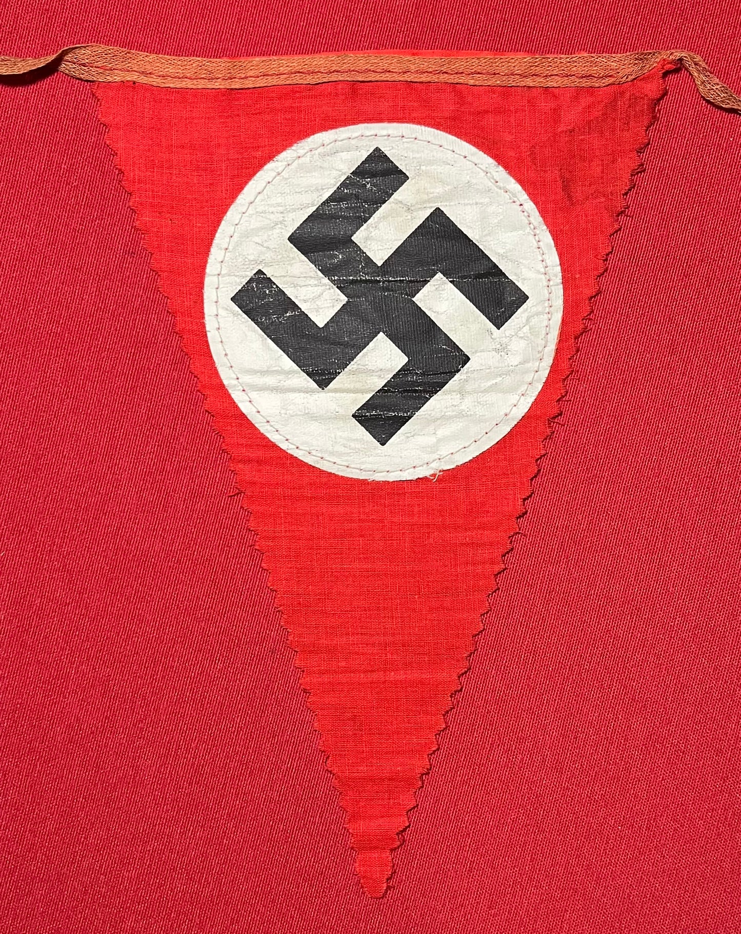 WWII Era German NSDAP (Nazi Party) Cloth Parade Pennant Type Flag