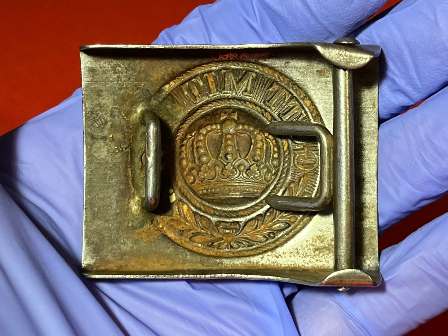 Authentic WWI German Prussian Belt Buckle "Gott Mit Uns" God Is With Us