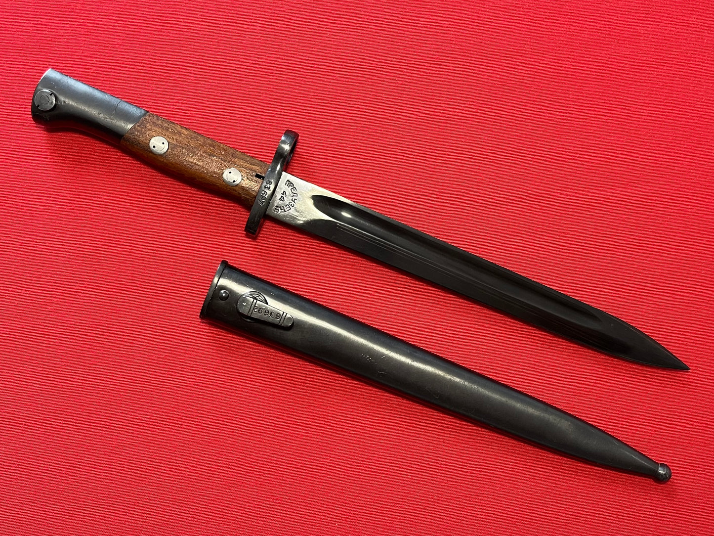 Yugo Yugoslavian M48 K98 Mauser Bayonet & Scabbard with Frog