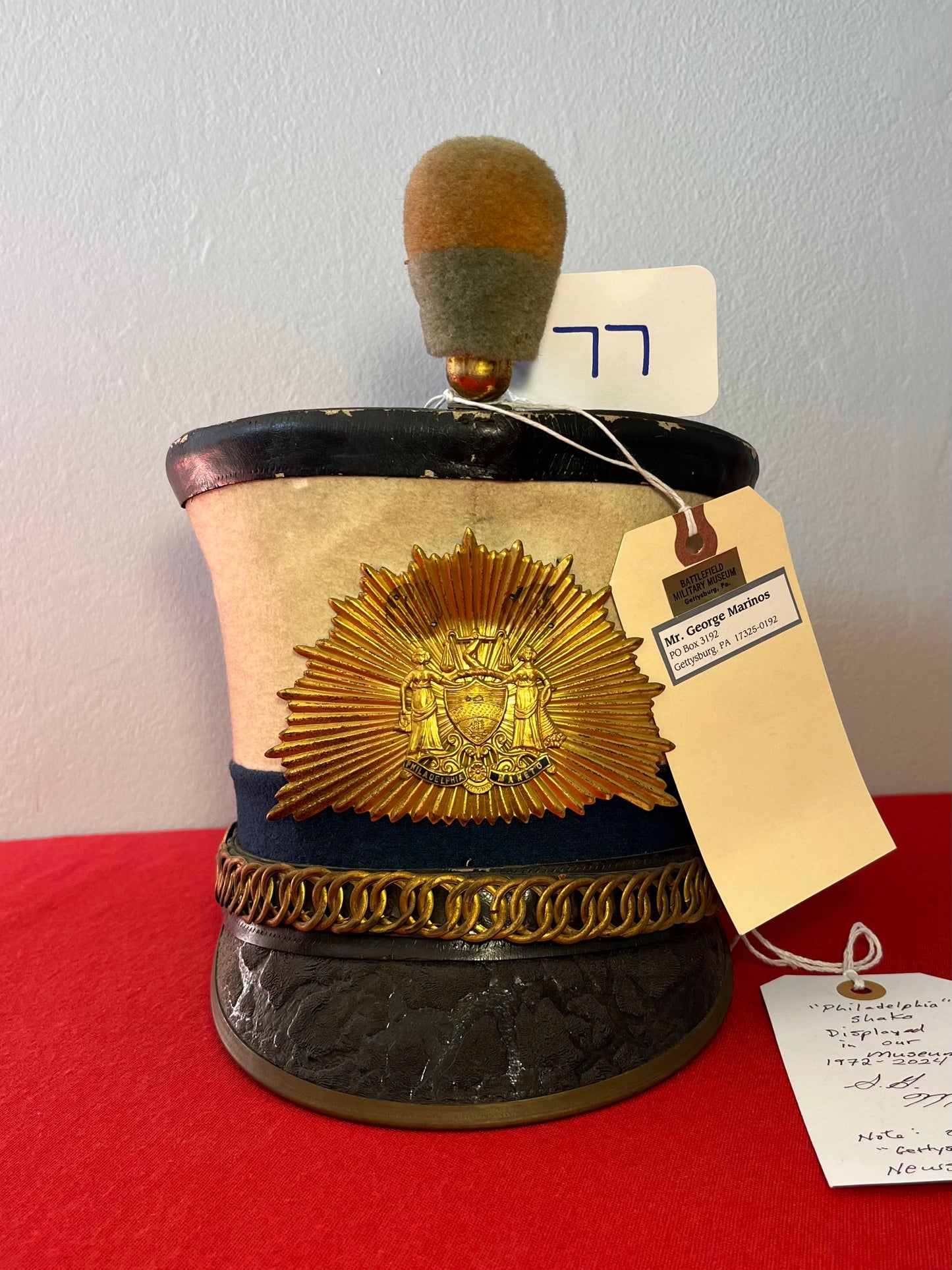 1880’s Philadelphia Home Guard Shako / Battlefield Military Museum Gettysburg, Pa