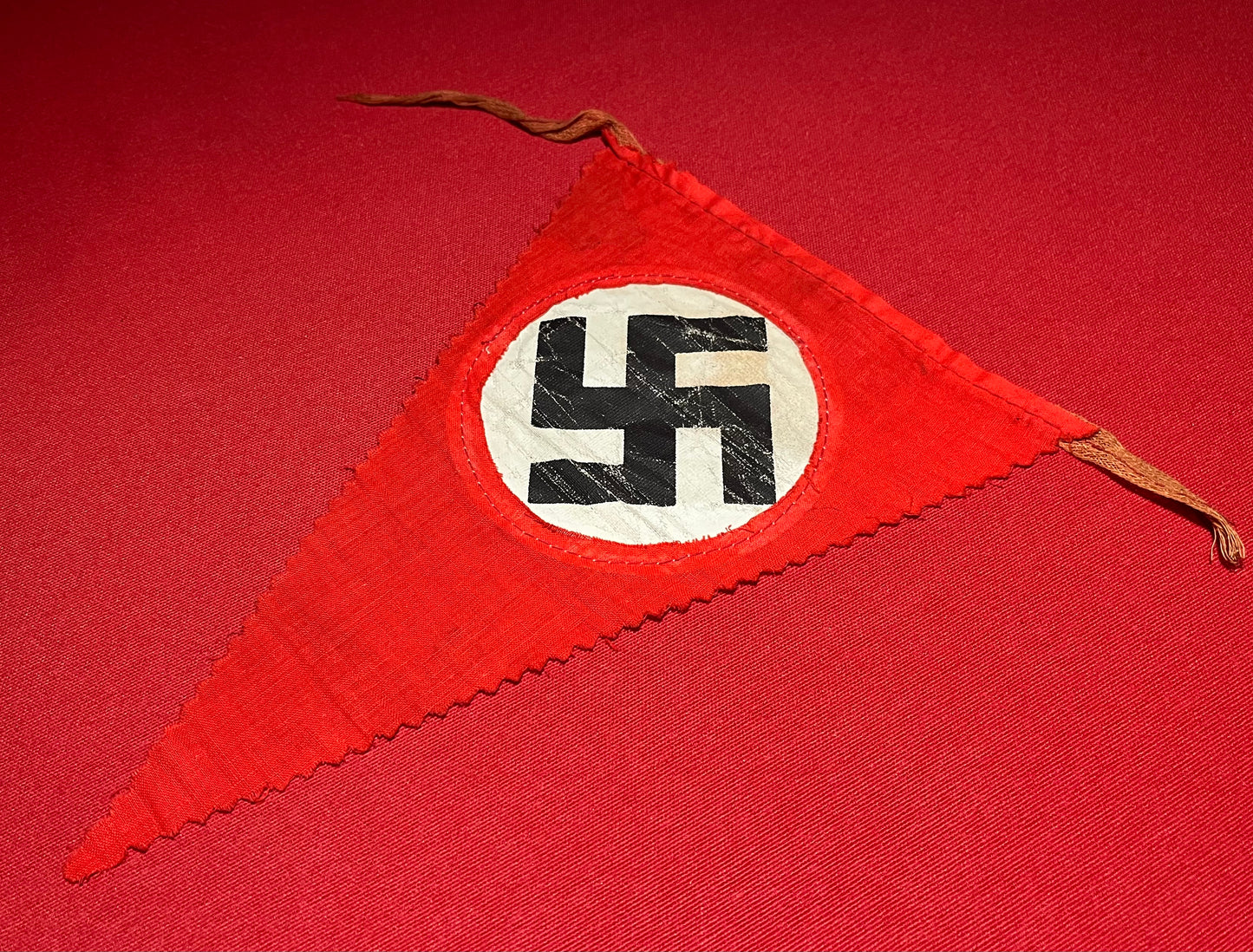 WWII Era German NSDAP (Nazi Party) Cloth Parade Pennant Type Flag