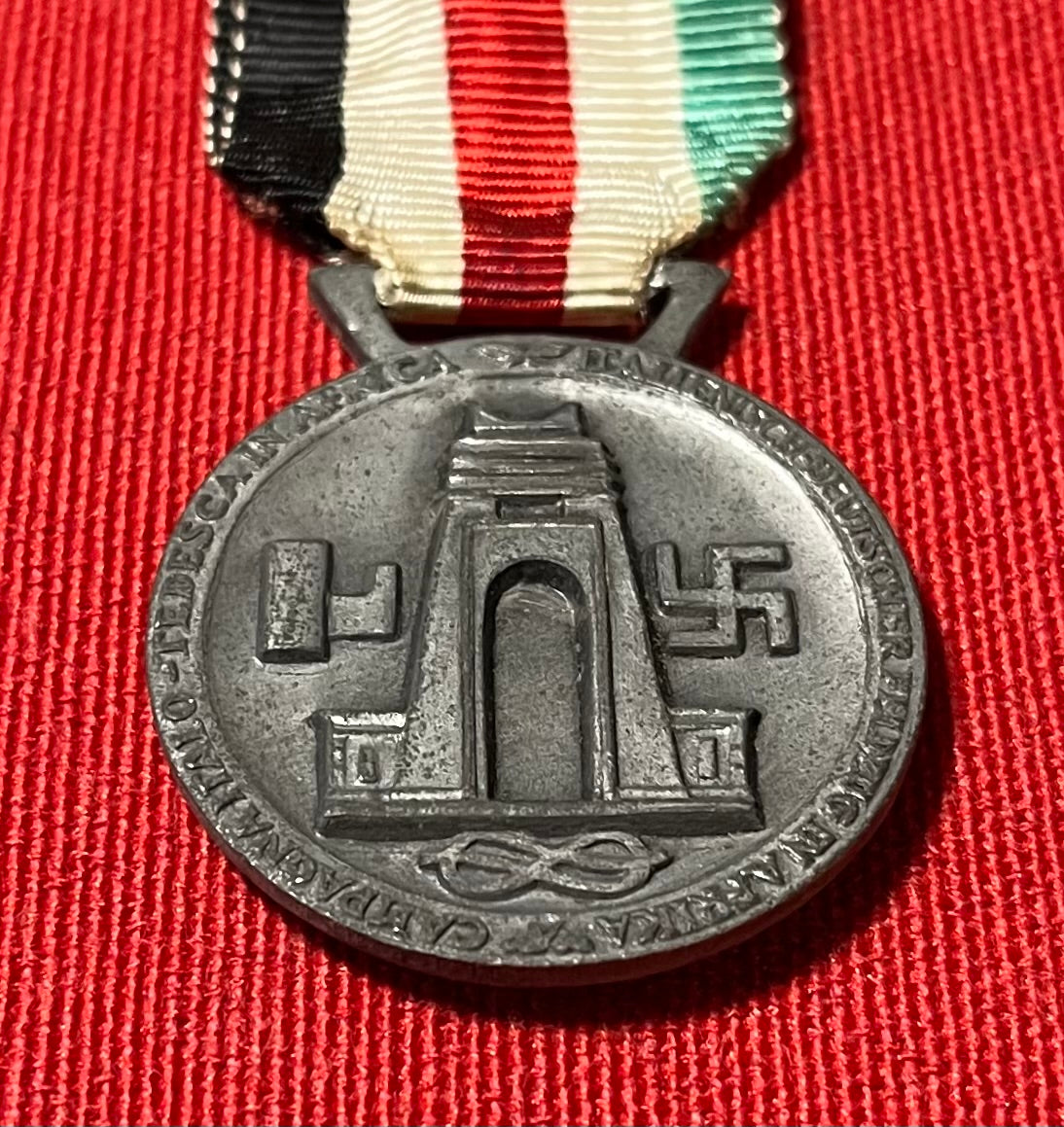 WW2 ITALIAN & GERMAN NORTH AFRICAN CAMPAIGN MEDAL BY LORIOLI OF MILAN