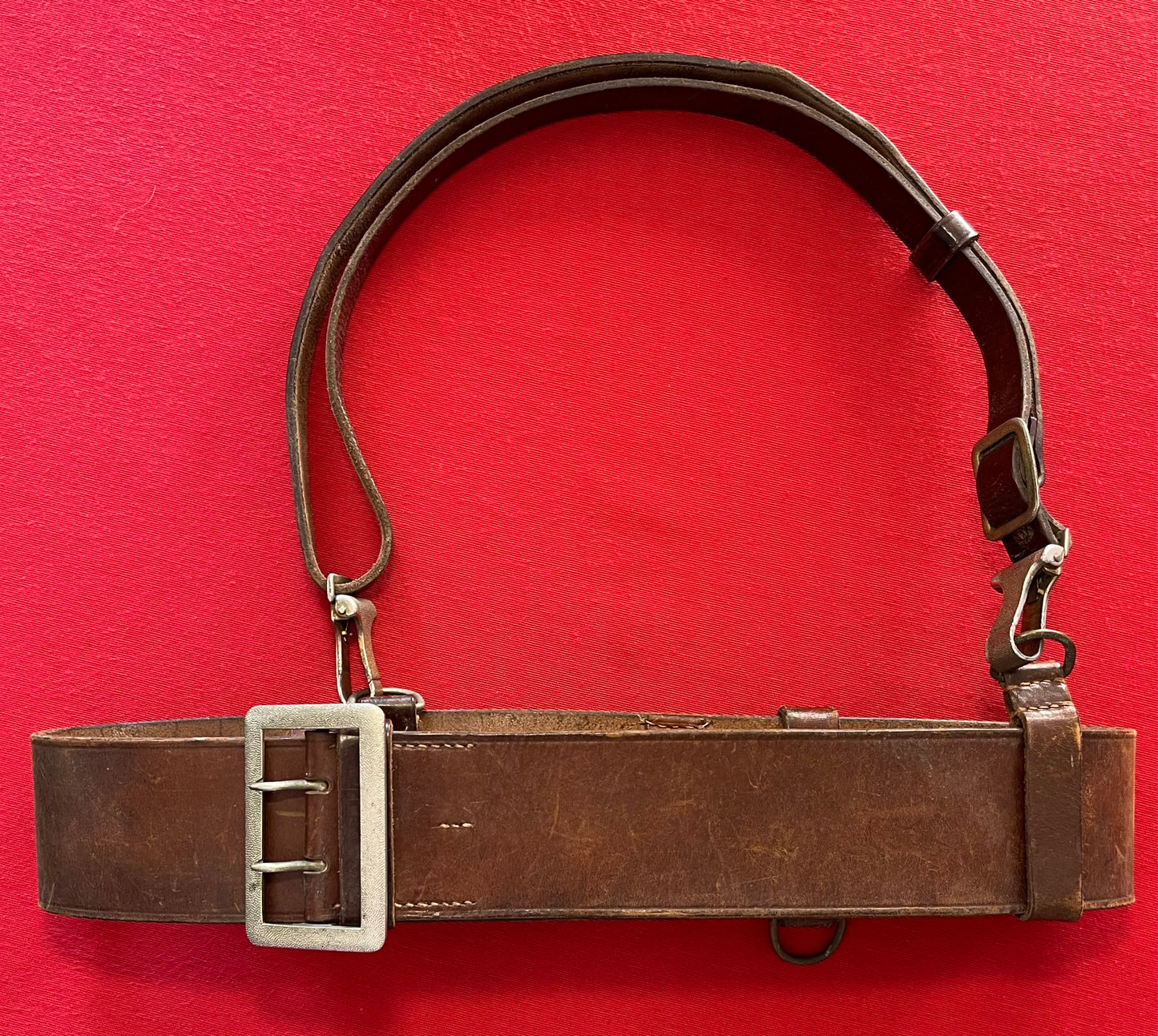 Authentic / WW2 German Political Leaders Belt & Cross Strap with Sword Hanger